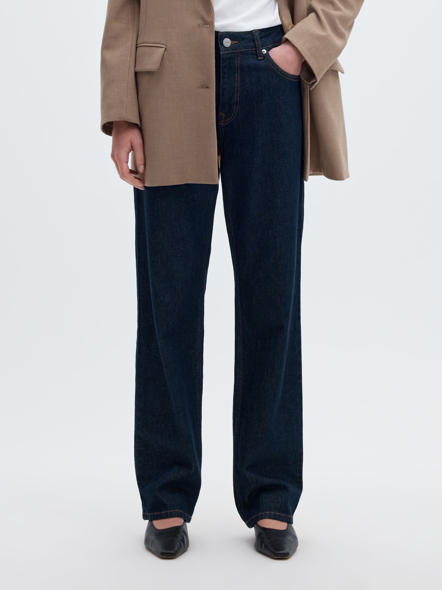 TAILLE MI-HAUTE JEAN DROIT