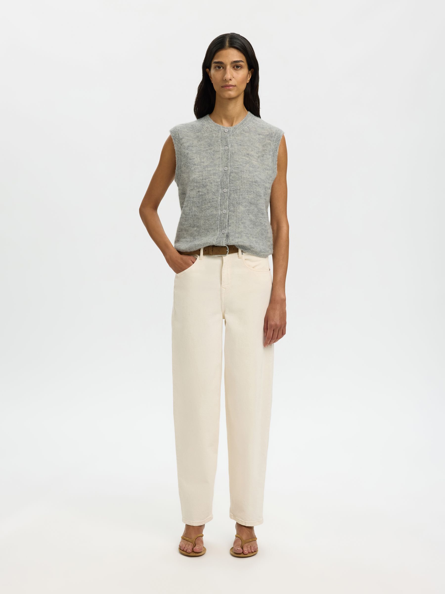 WOOL BLEND  KNITTED VEST