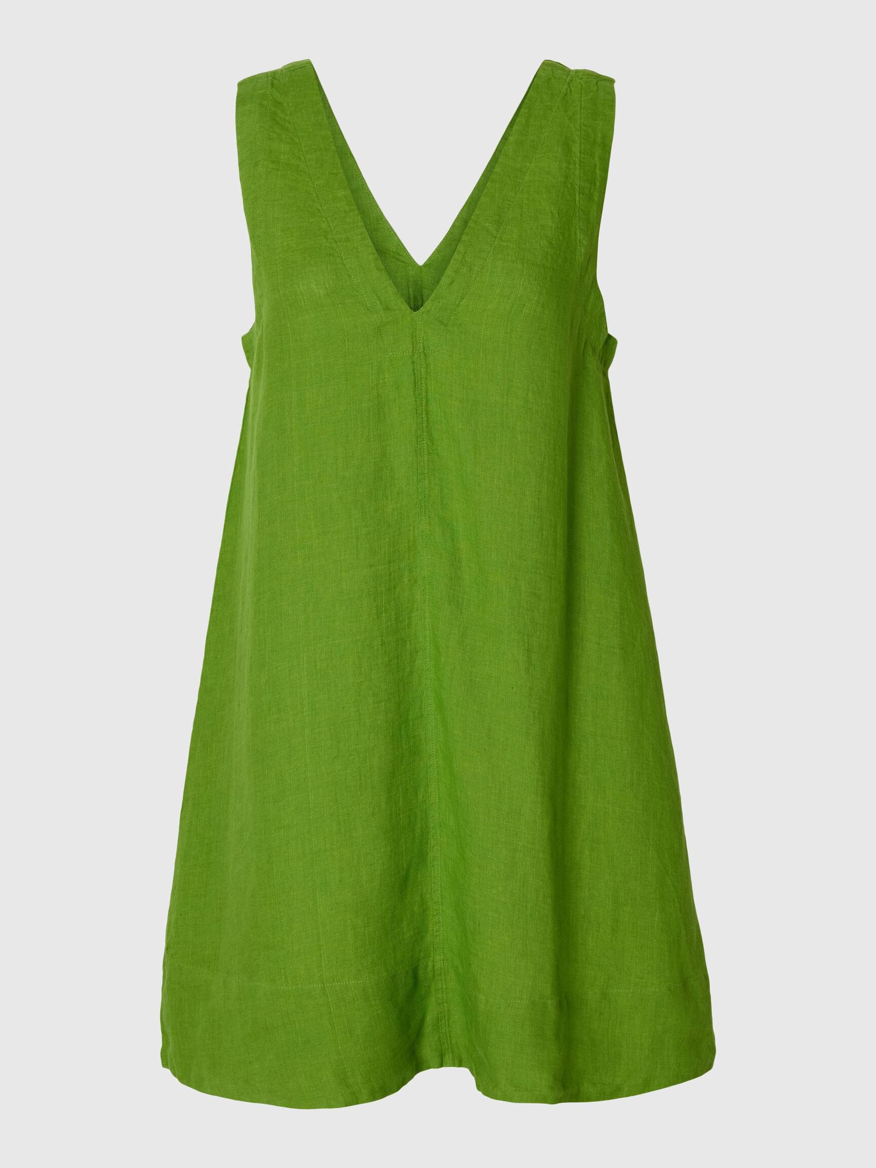 100% LINEN SLEEVELESS DRESS, Spindle Tree, highres