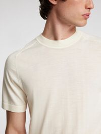 100% MERINO WOOL T-SHIRT, Egret, highres