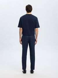 LINNENMIX PANTALON, Dark Navy, highres