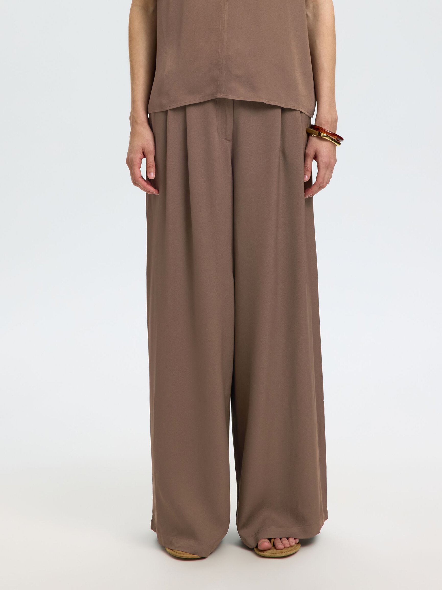 VISKOSE WIDE LEG HOSE