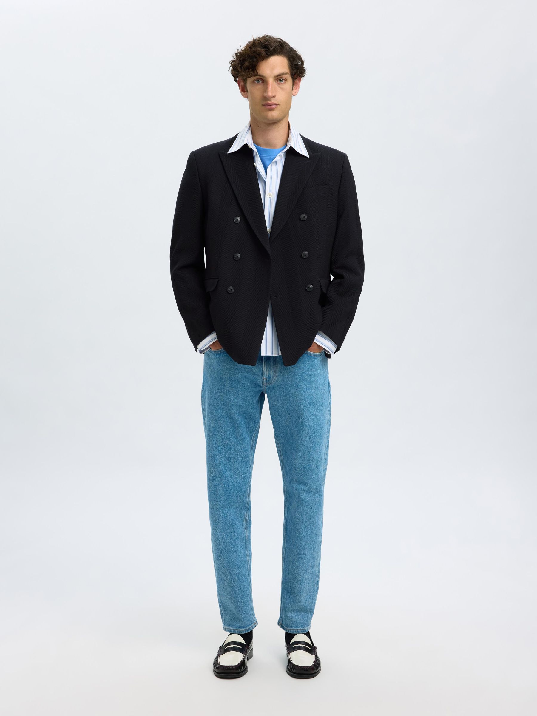 WOOL DOUBLE-BREASTED BLAZER