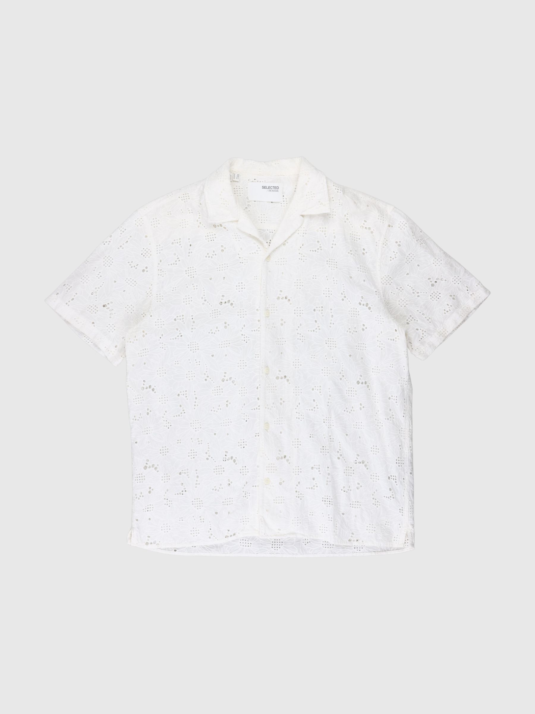 BRODERIE ANGLAISE SHORT SLEEVED SHIRT