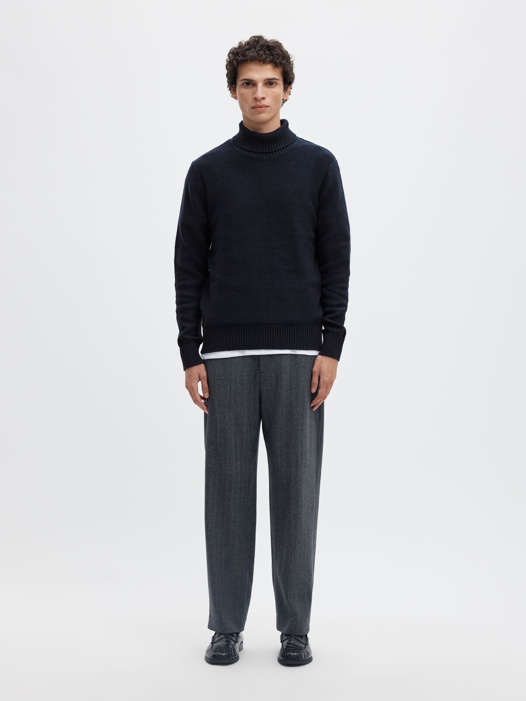 COTTON ROLL NECK JUMPER