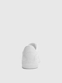 LEATHER TRAINERS, White, highres