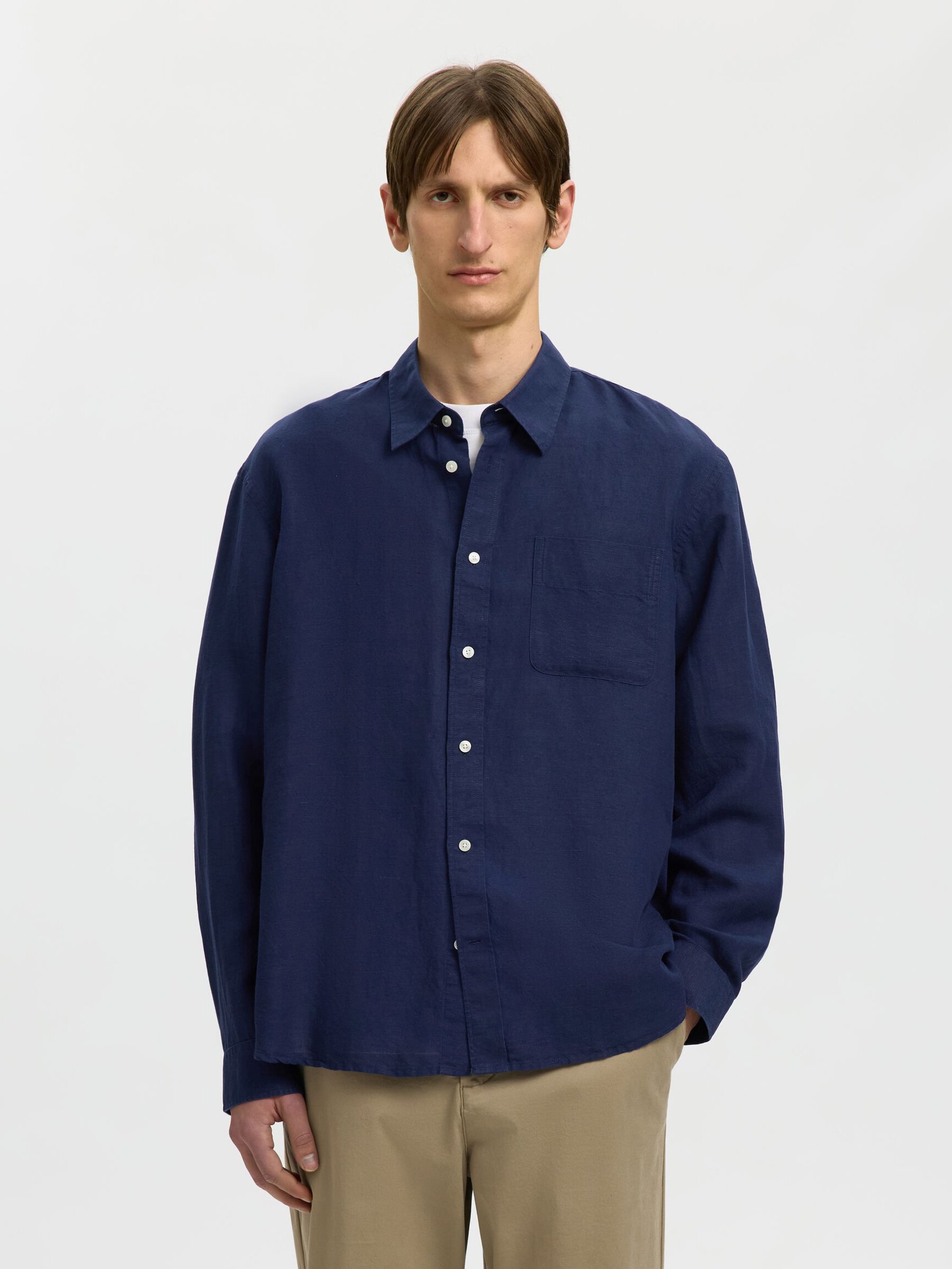 HEMP BLEND LONG SLEEVED SHIRT