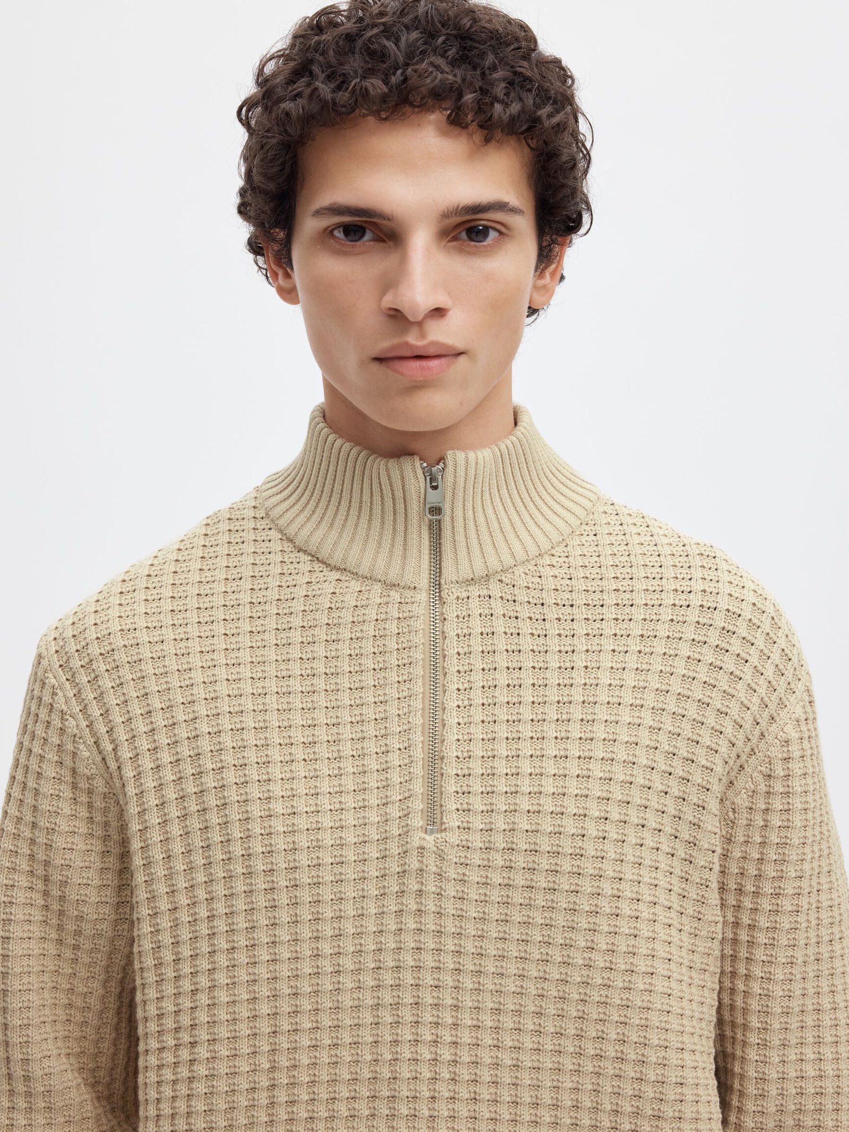 ORGANIC COTTON HALF-ZIP JUMPER