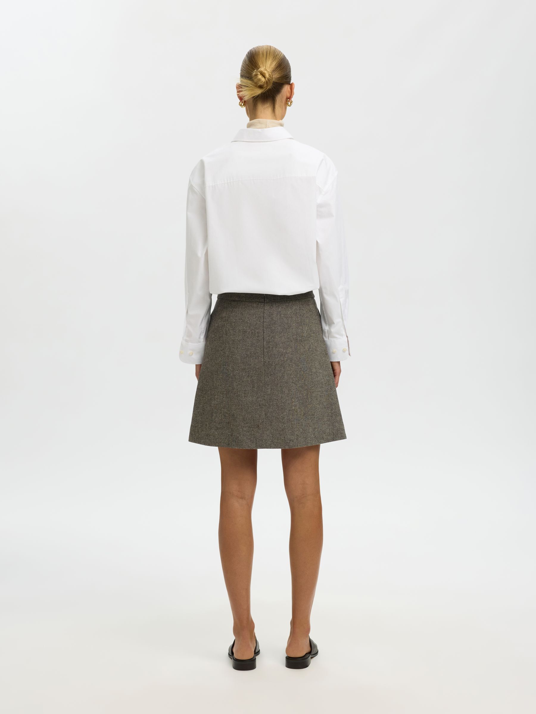 WOOL BLEND MINI SKIRT