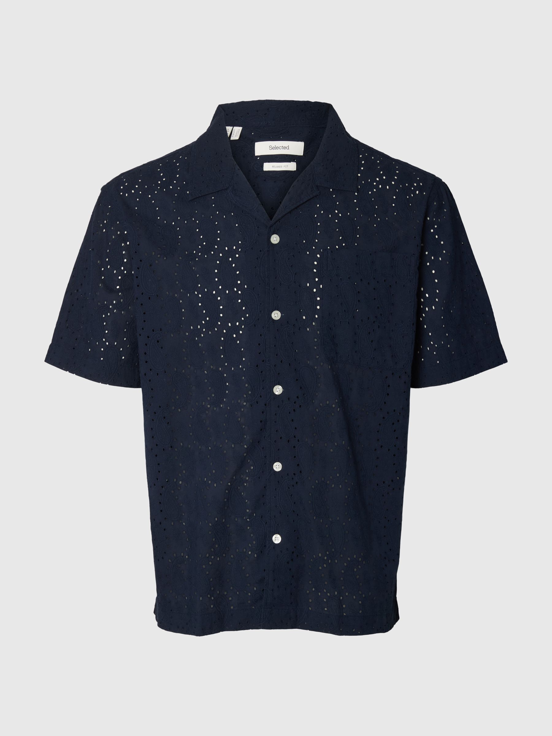 BRODERIE ANGLAISE SHORT SLEEVED SHIRT