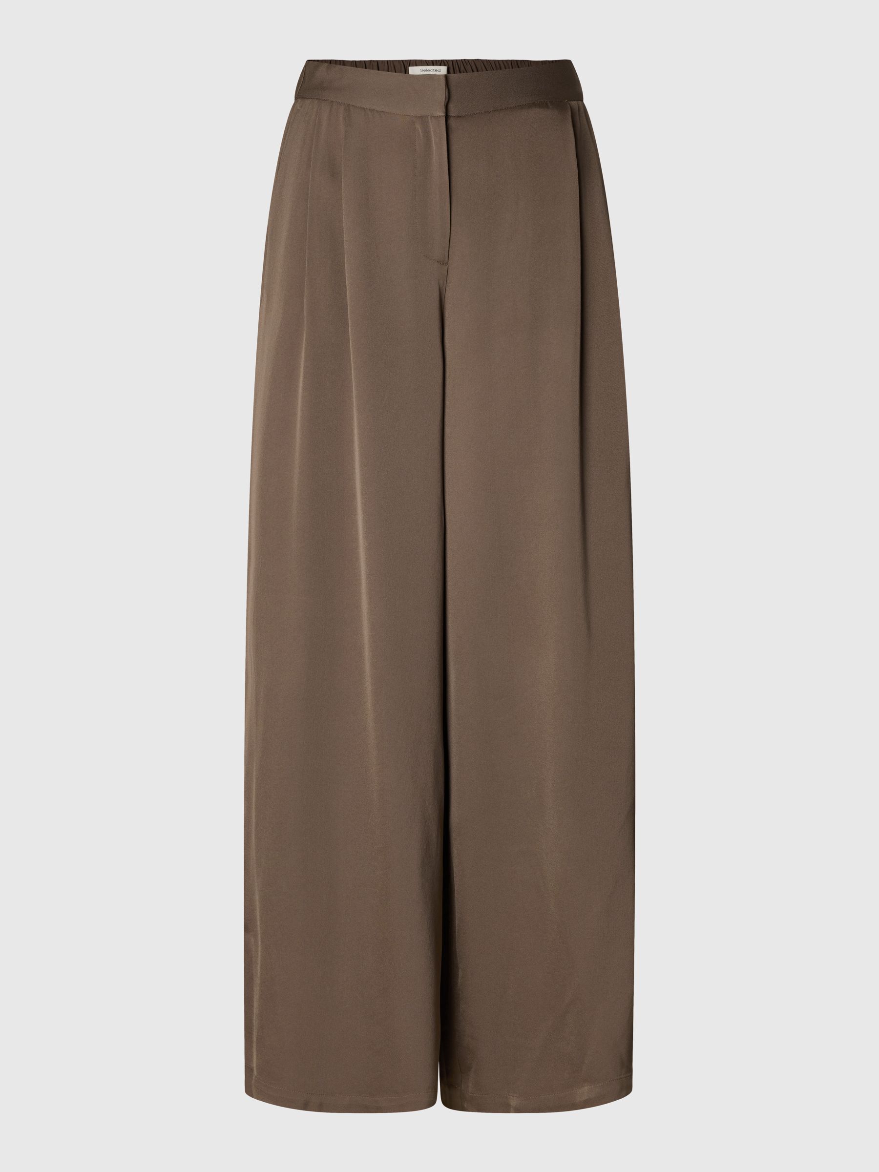 VISCOSE WIDE-LEG TROUSERS