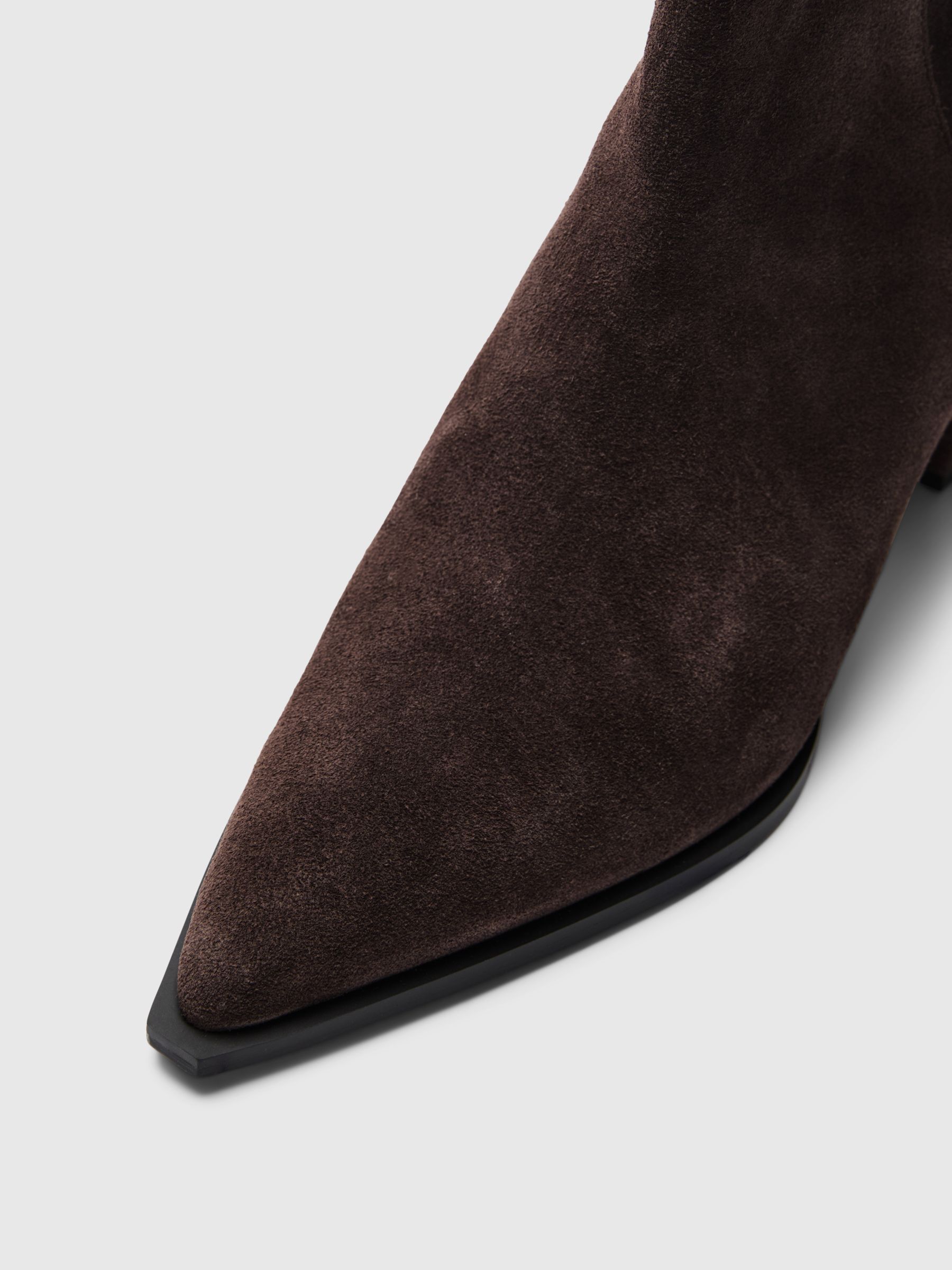WILDLEDER STIEFEL MIT ABSATZ