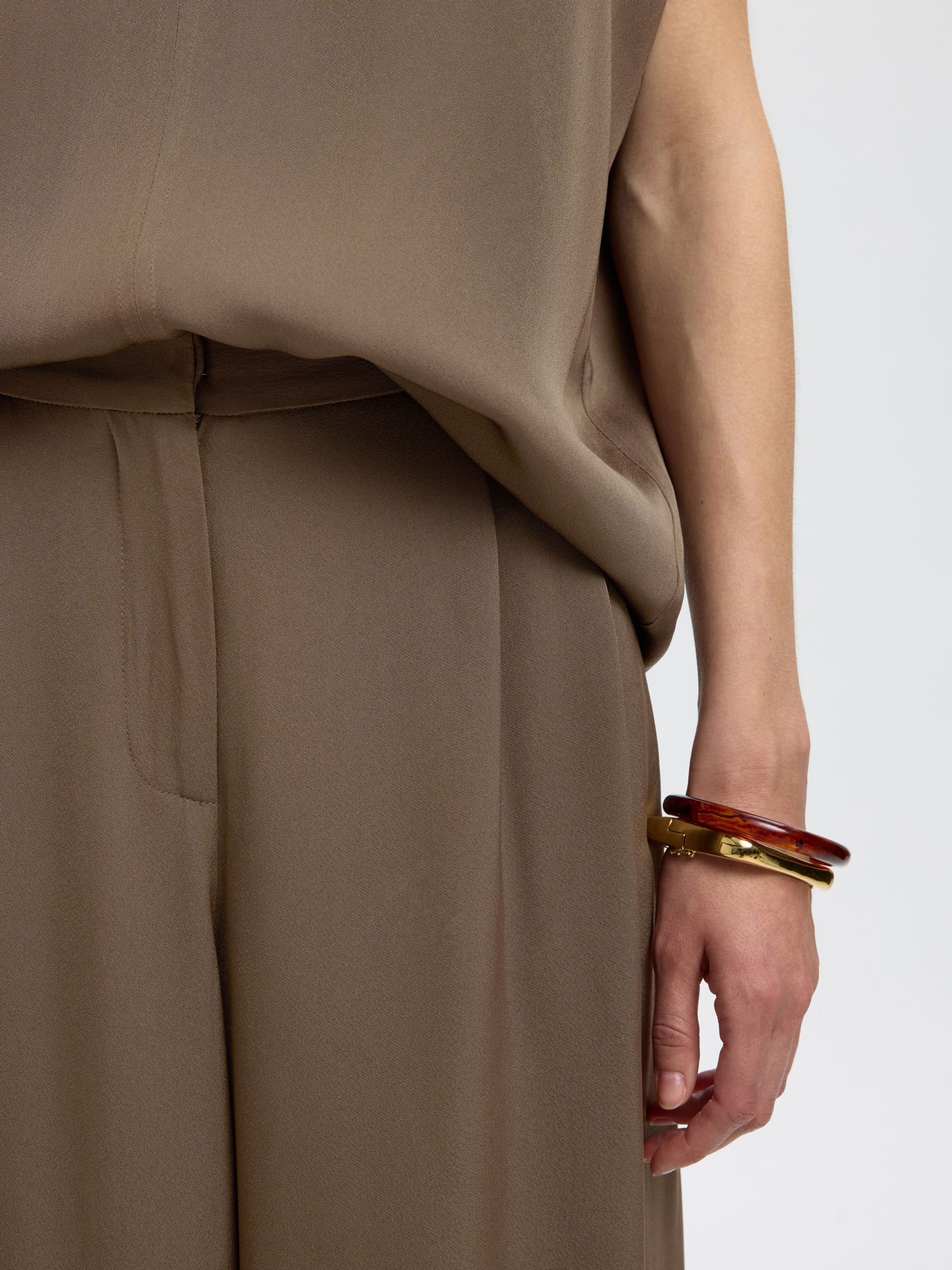 VISCOSE WIDE-LEG TROUSERS