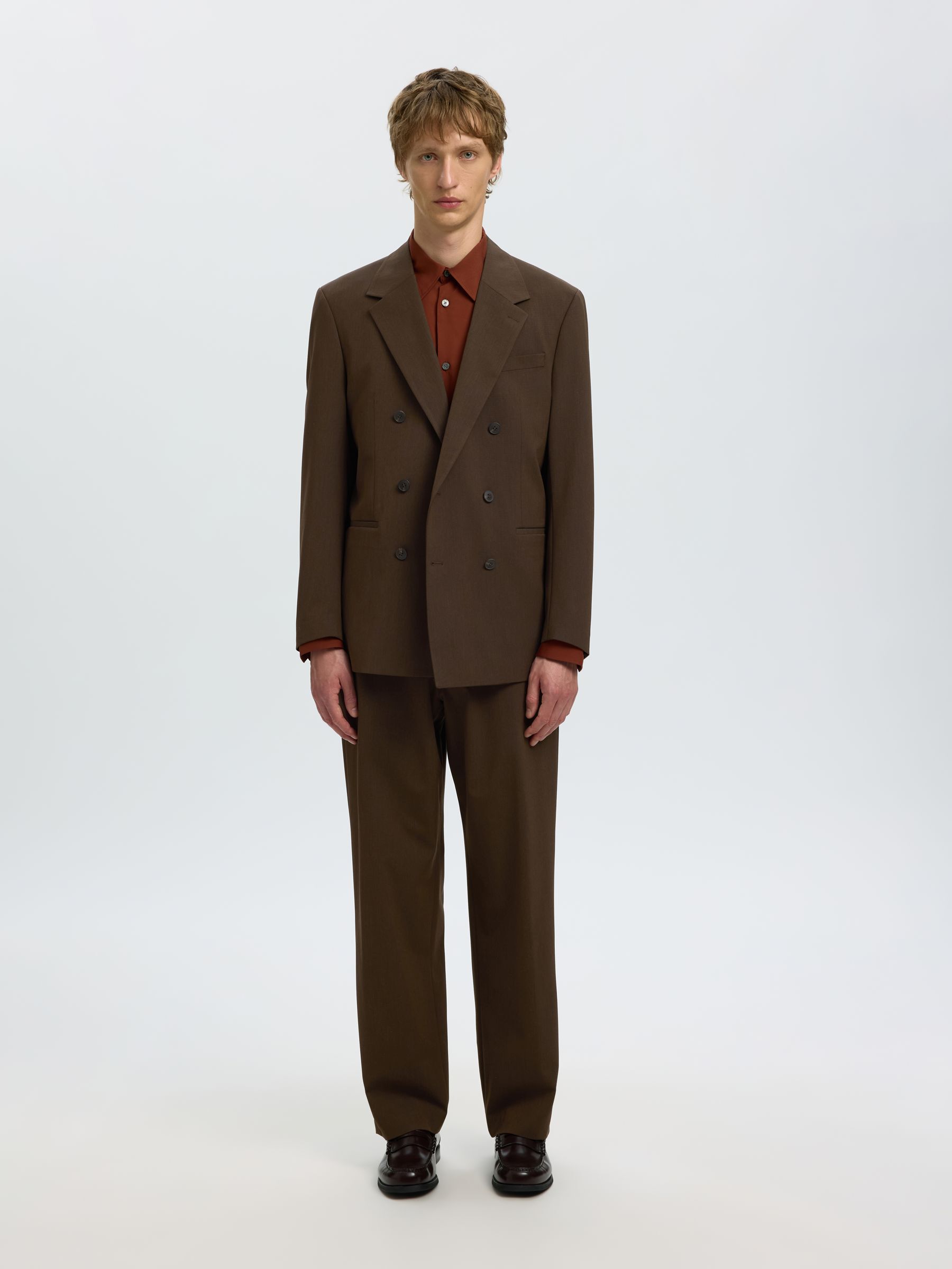 RELAXED FIT DOUBLE-BREASTED BLAZER
