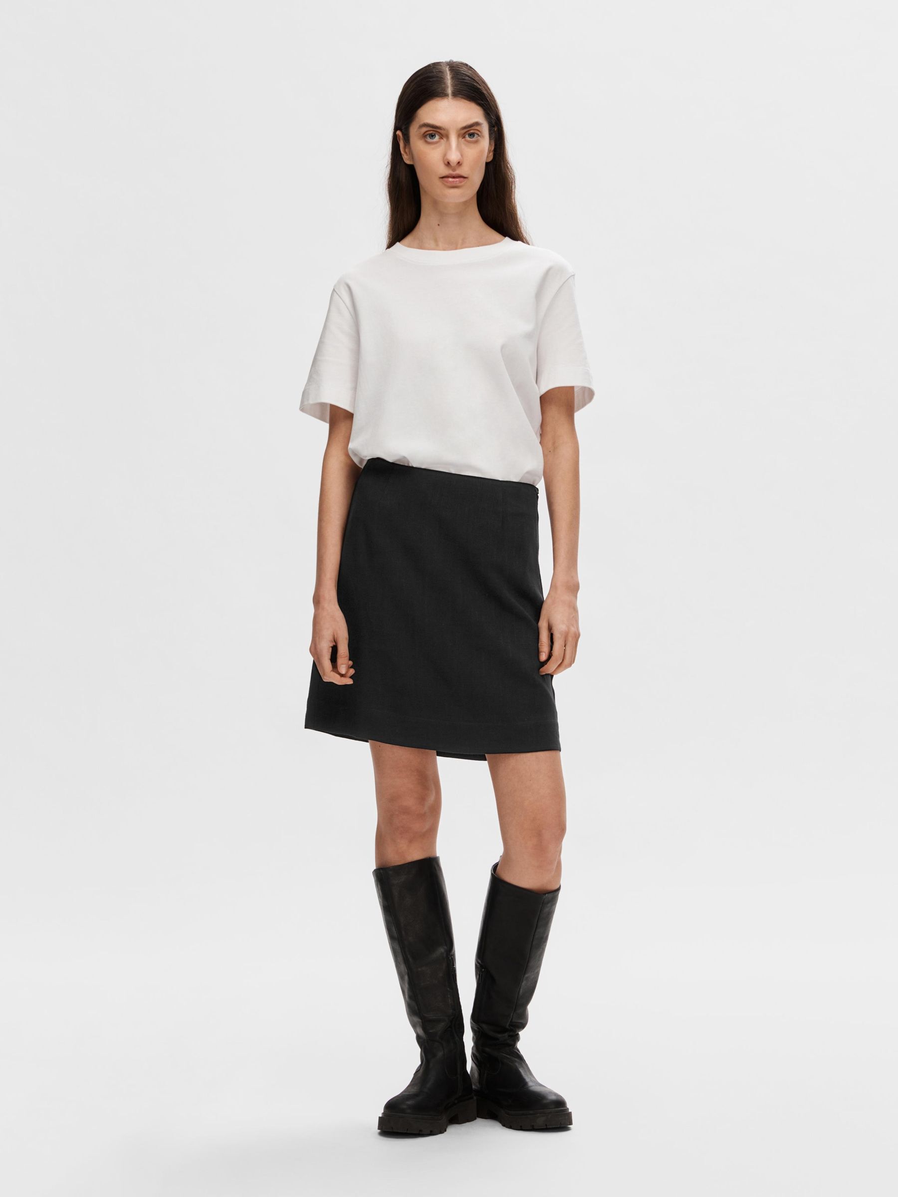 VISCOSE BLEND MINI SKIRT