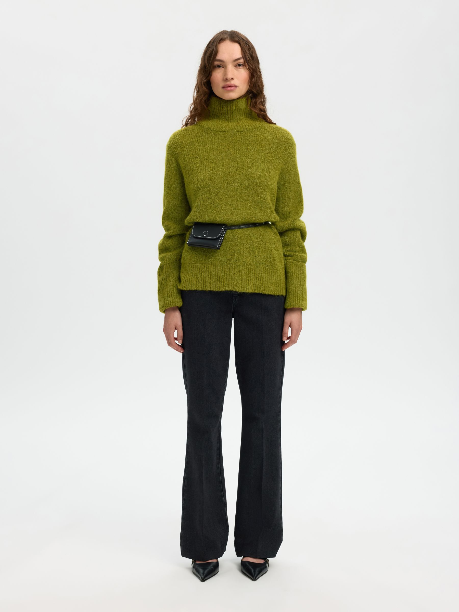 ROLL NECK WOOL BLEND JUMPER