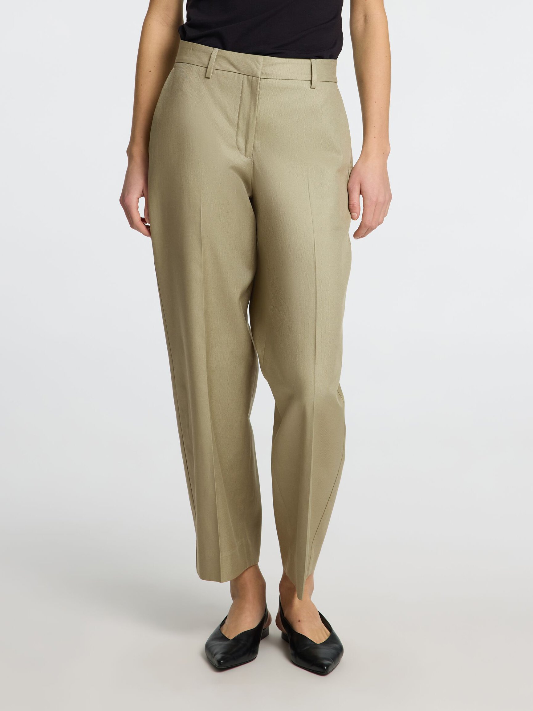 MID WAIST BARREL FIT TROUSERS