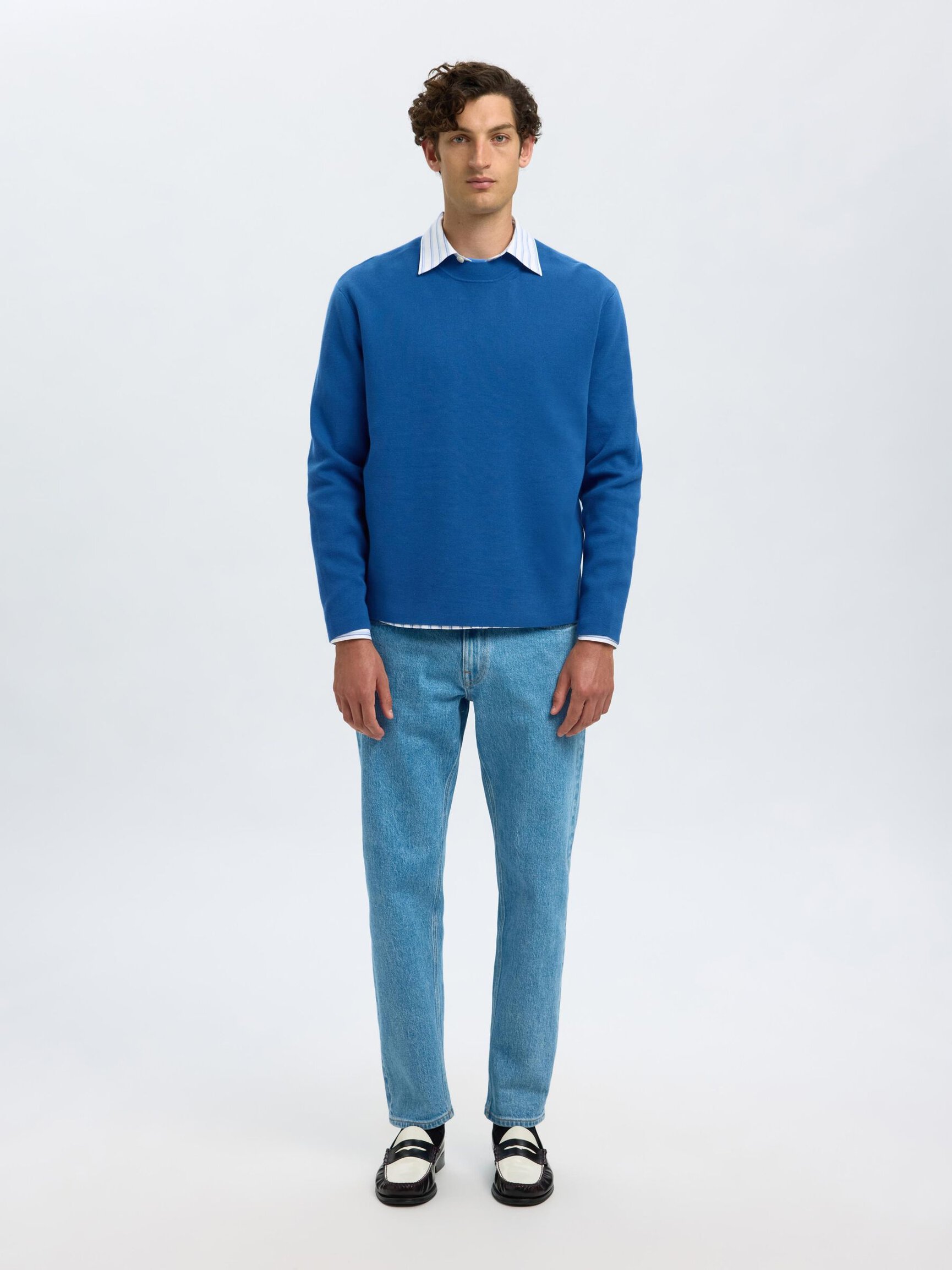 RELAXED FIT COTTON BLEND PULLOVER