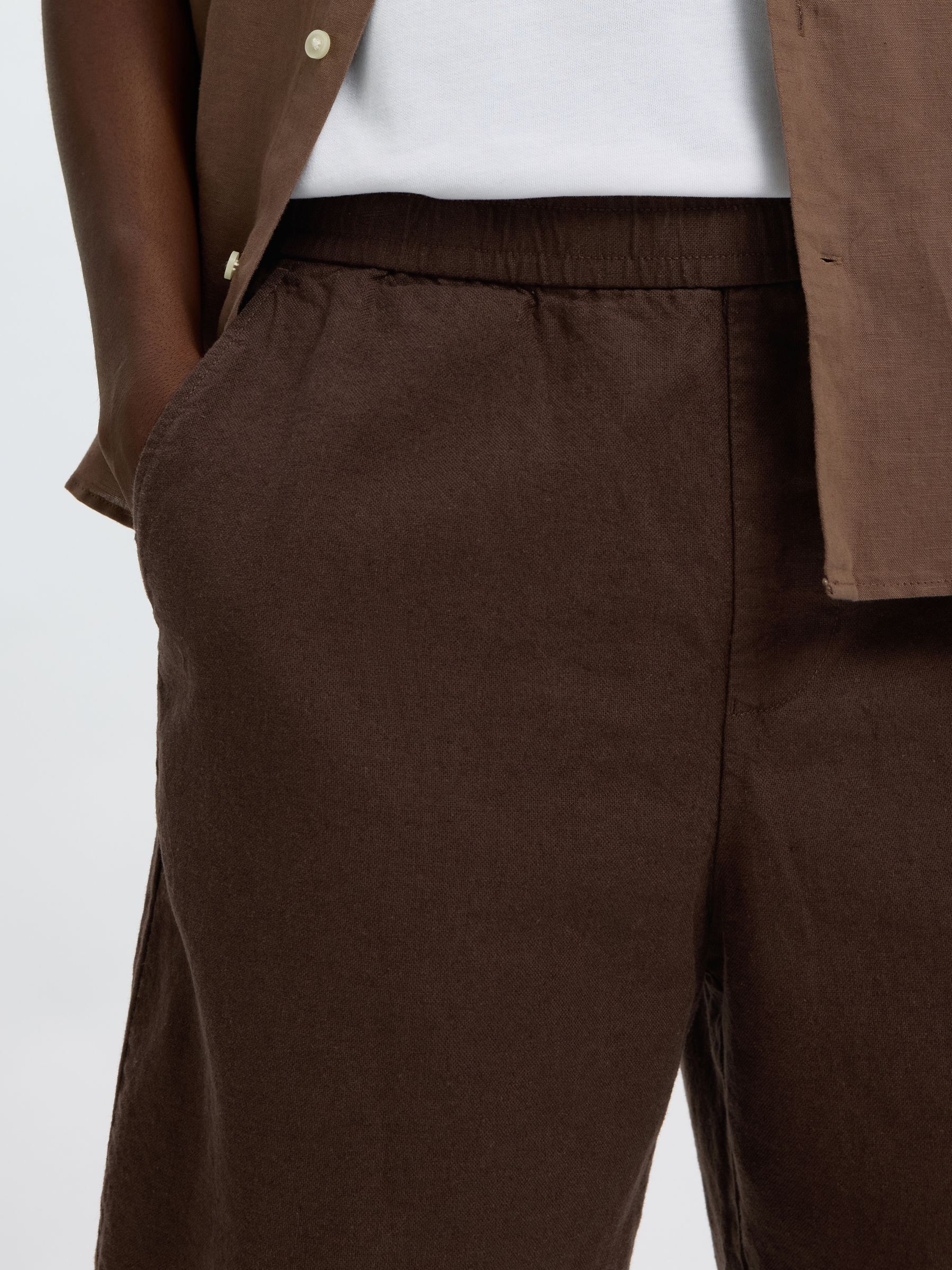 REGULAR FIT I LINNEBLANDNING SHORTS