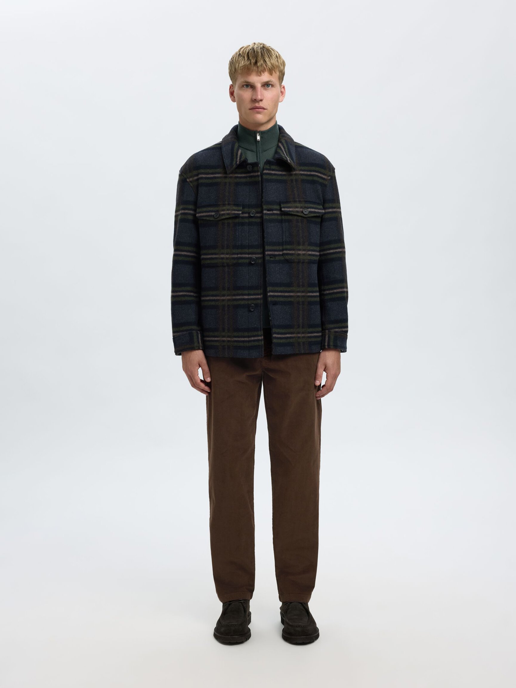 CORDUROY STRAIGHT-LEG TROUSERS