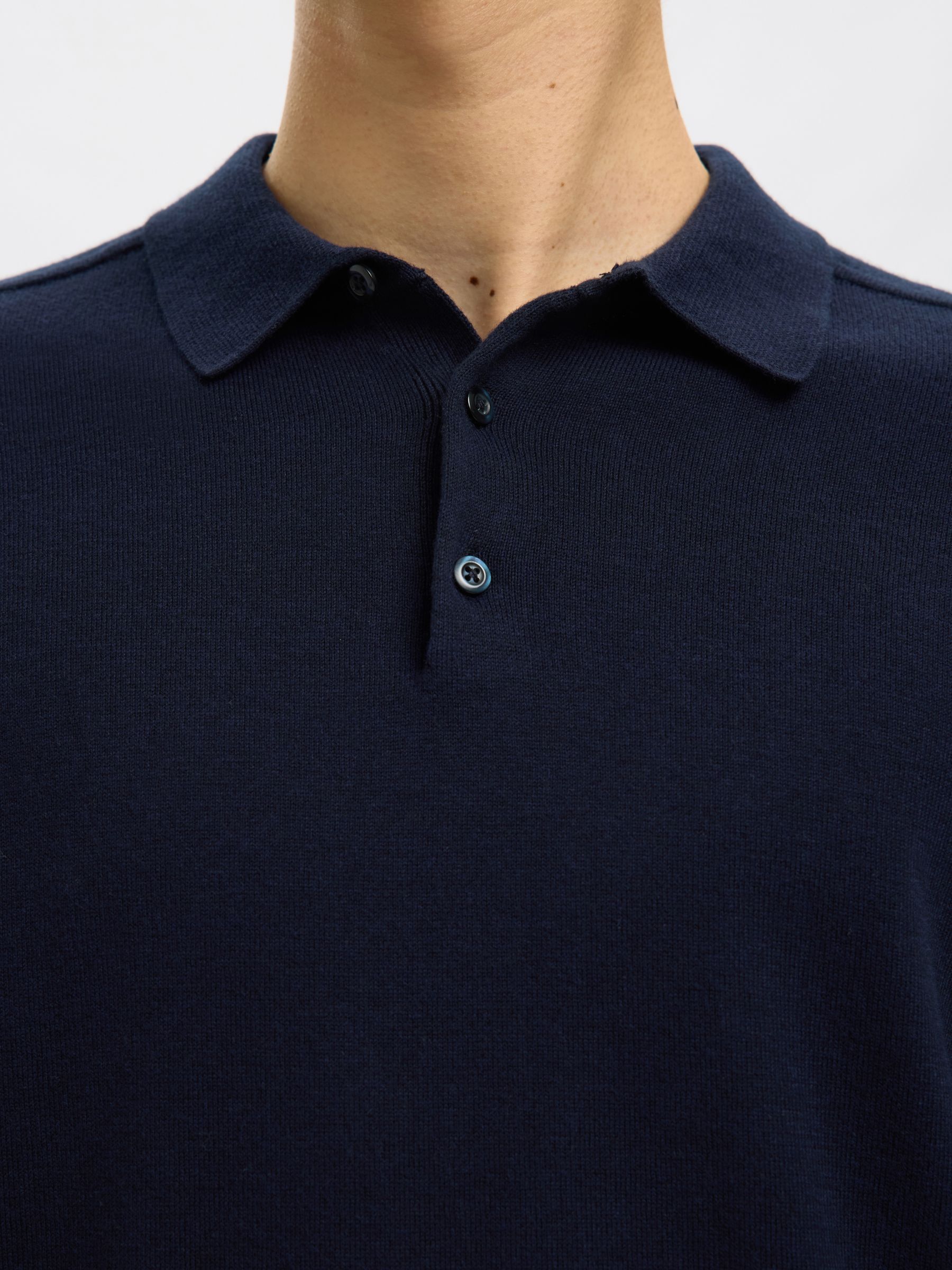 KNITTED LONG-SLEEVED POLO SHIRT