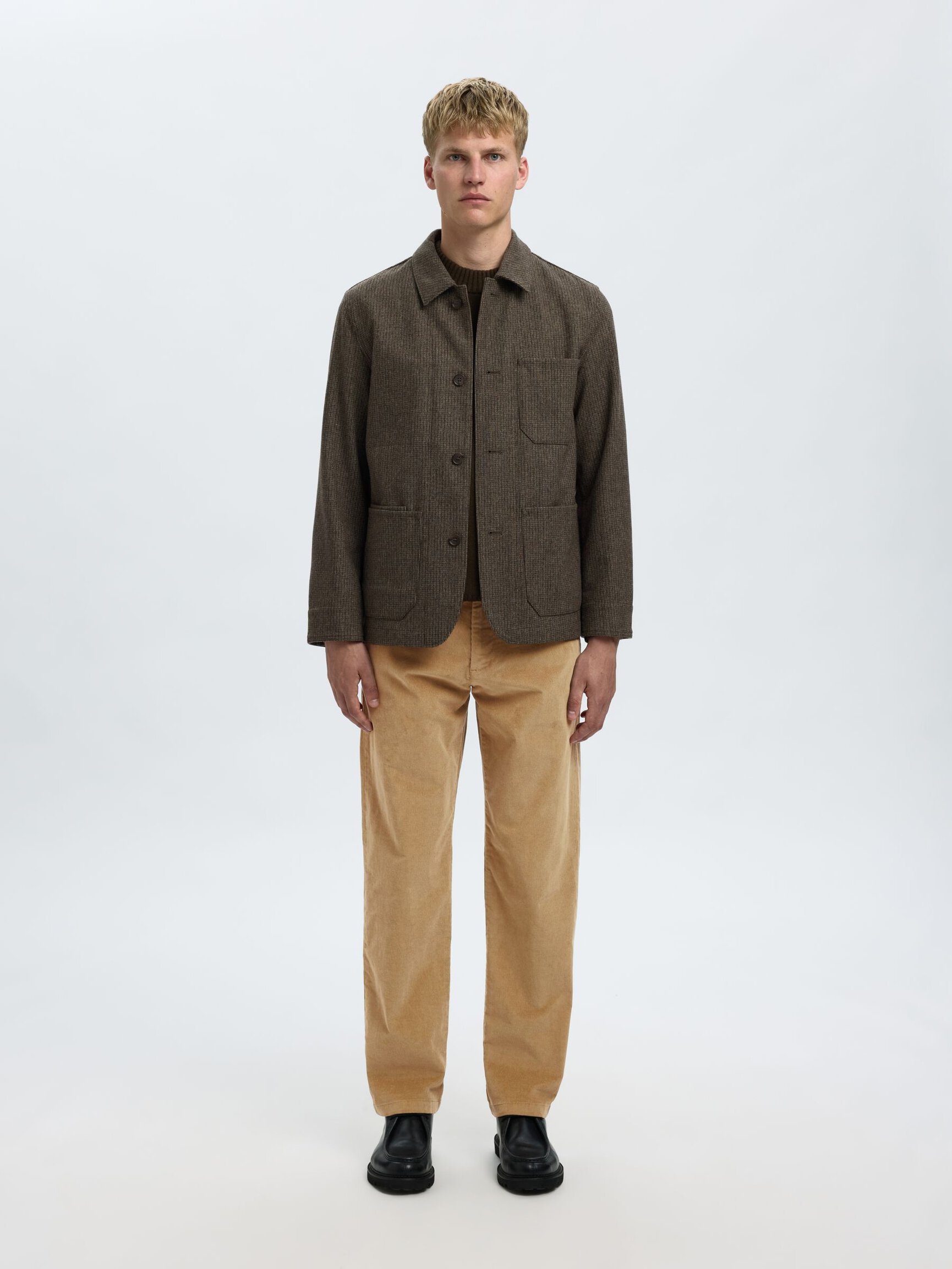 CORDUROY STRAIGHT-LEG TROUSERS