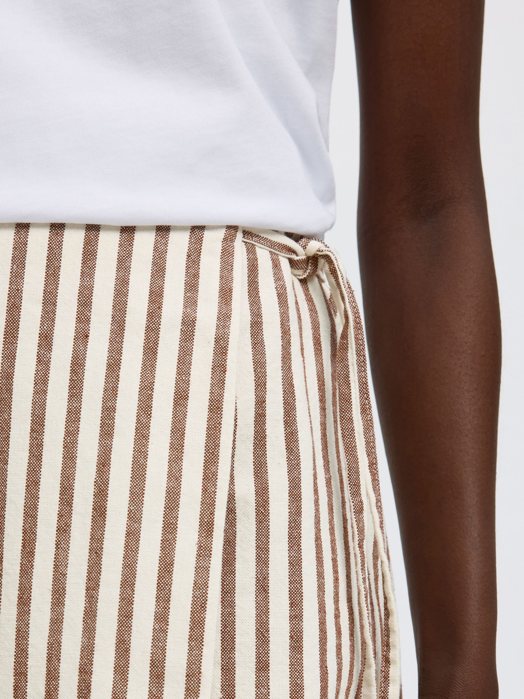 COTTON BLEND MINI WRAP SKIRT