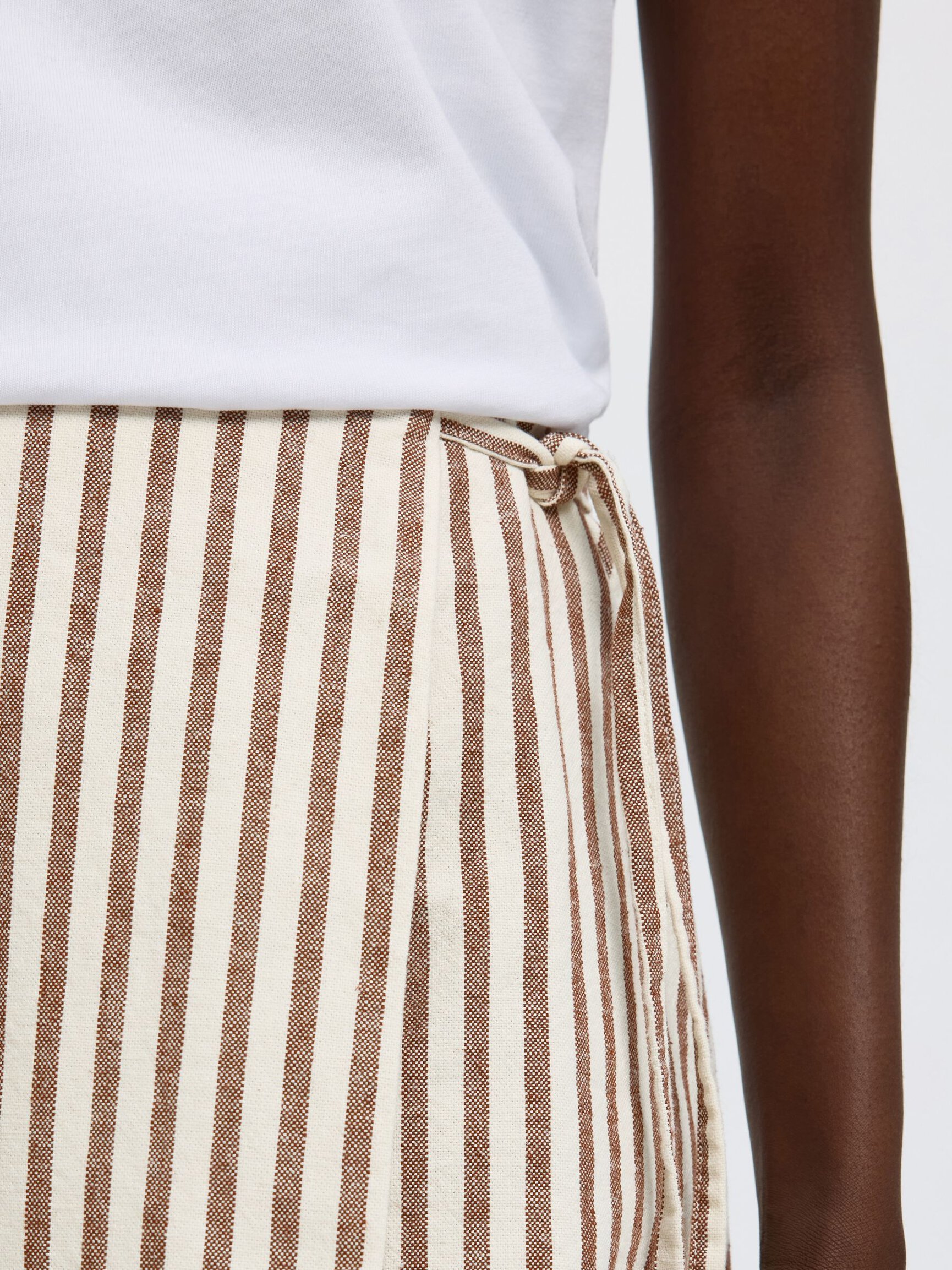 COTTON BLEND MINI WRAP SKIRT