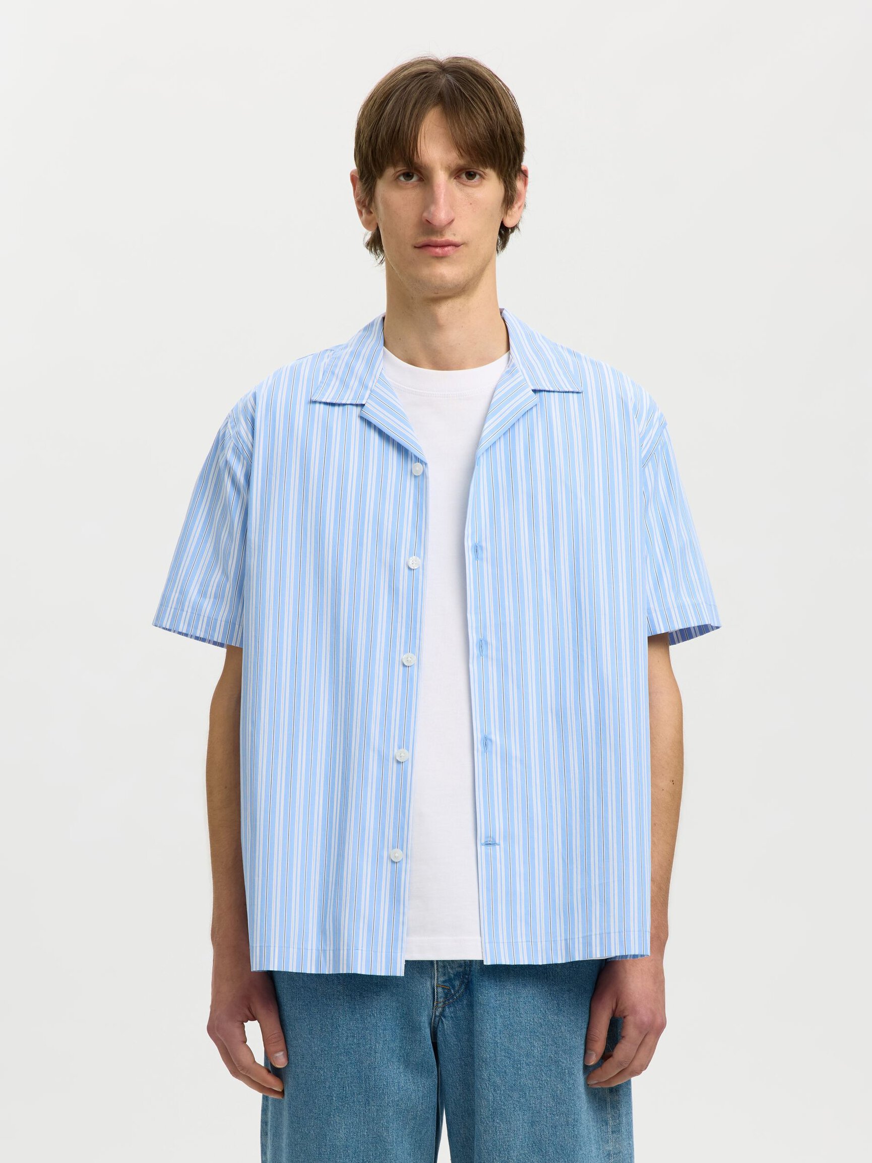 STRIPED SHORT SLEEVED SHIRT