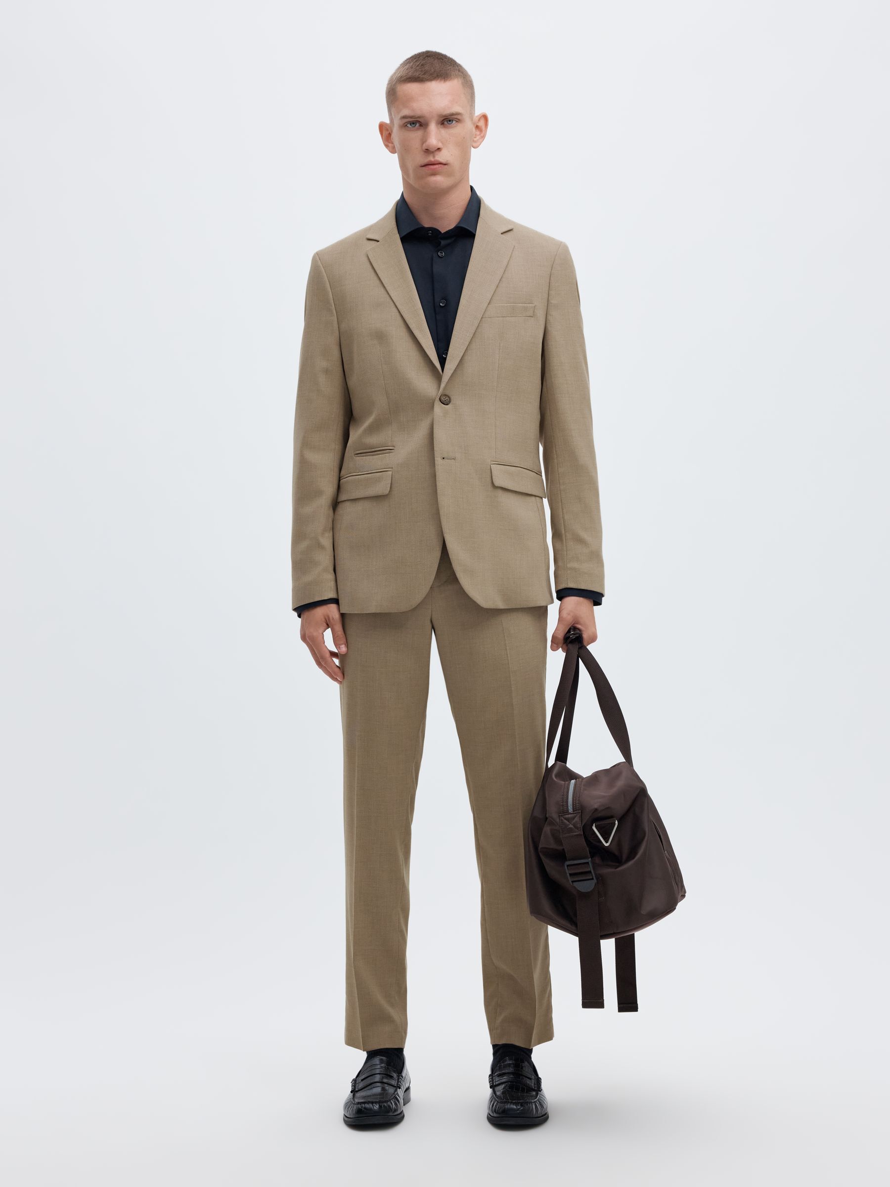 WOVEN WOOL BLEND TROUSERS