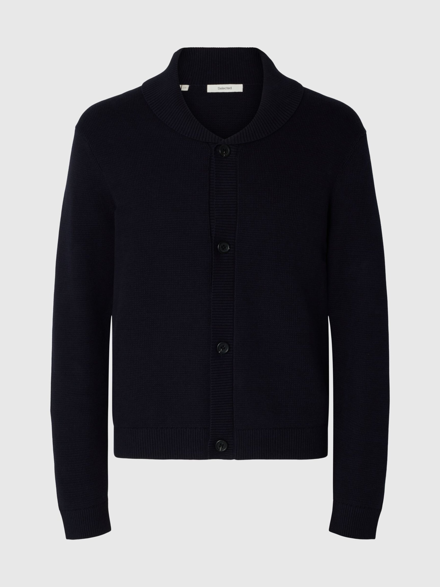 ORGANIC COTTON SHAWL COLLAR CARDIGAN