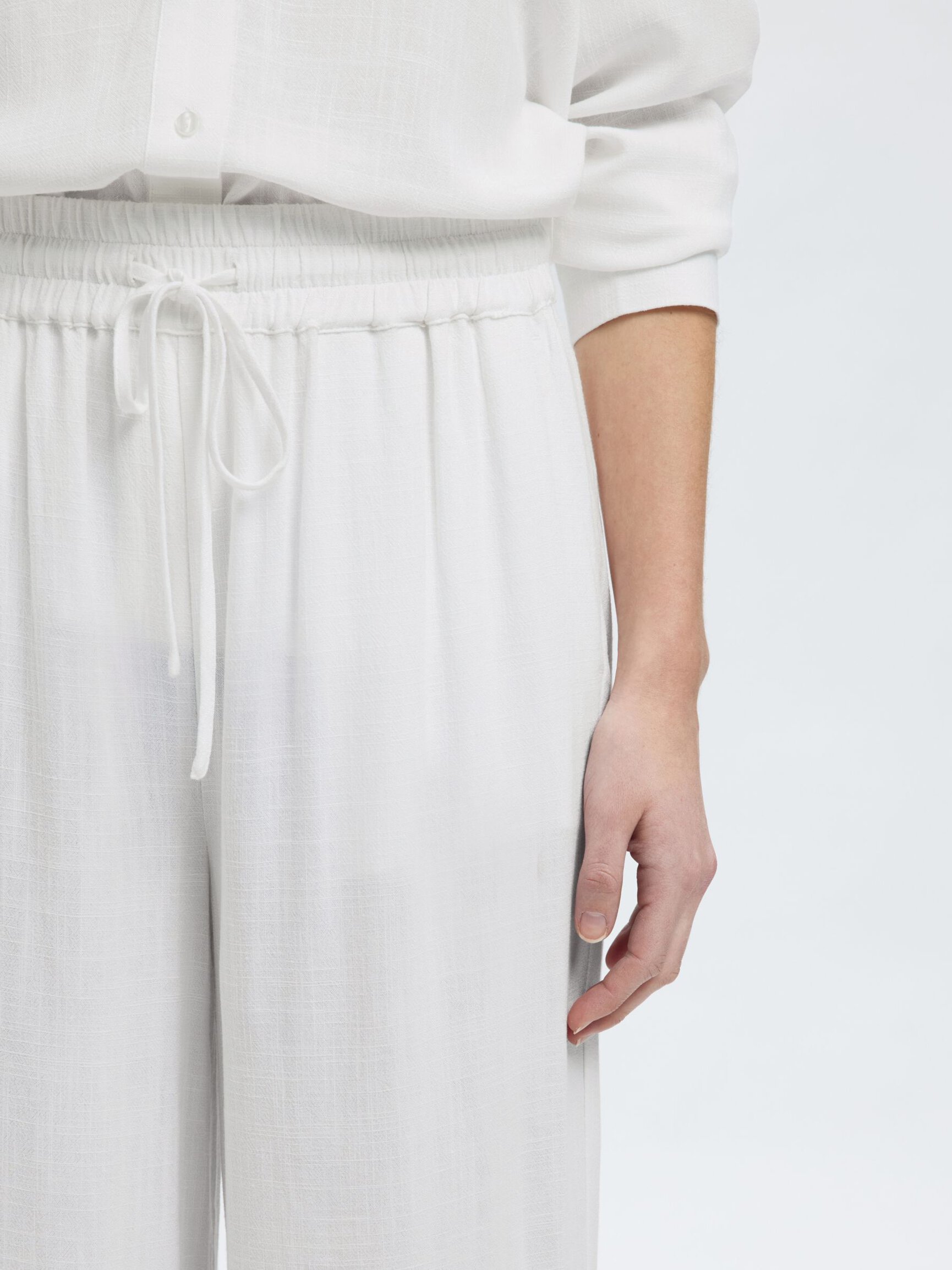 VISCOSE BLEND TROUSERS