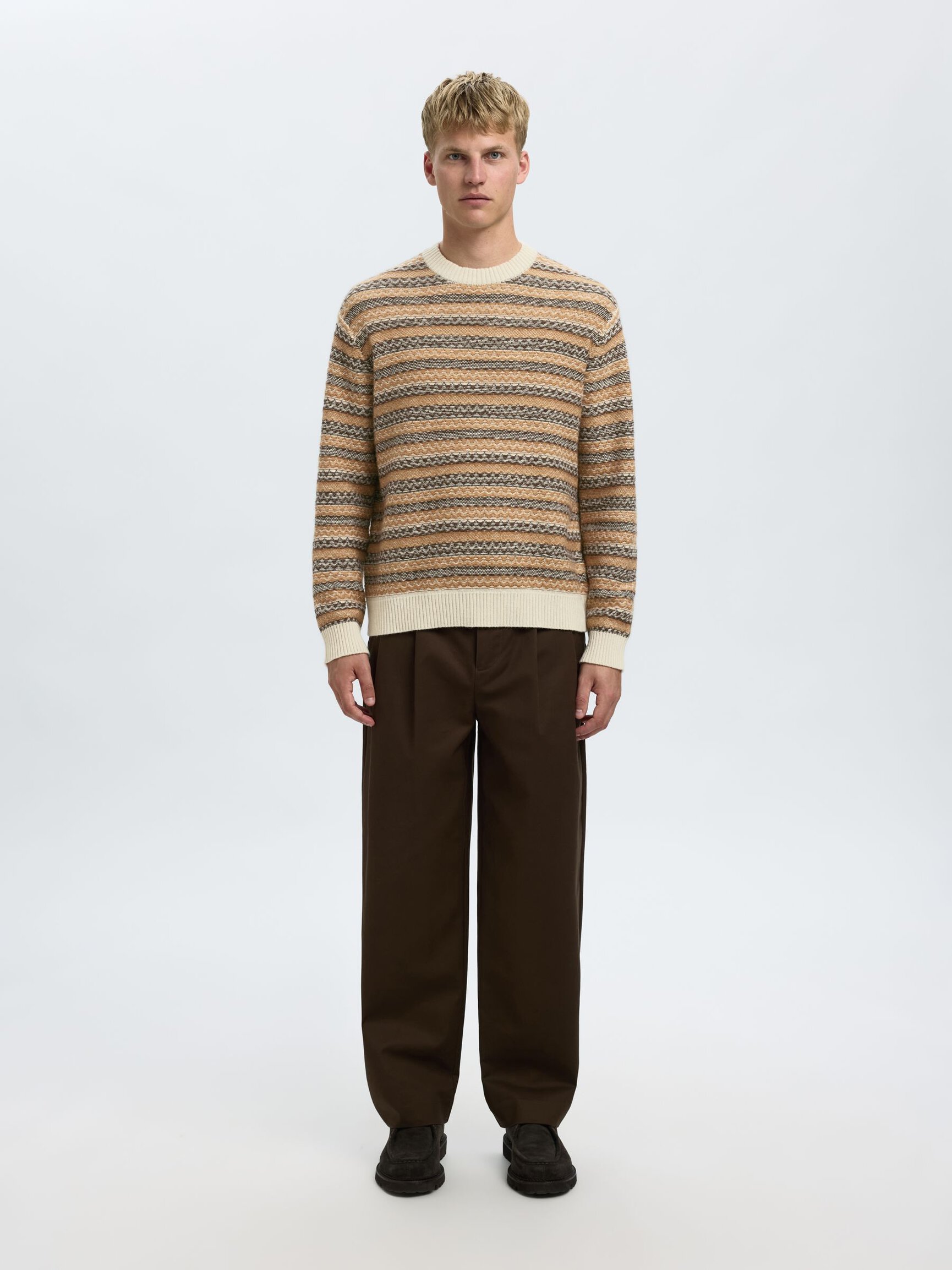 WOOL BLEND KNITTED PULLOVER