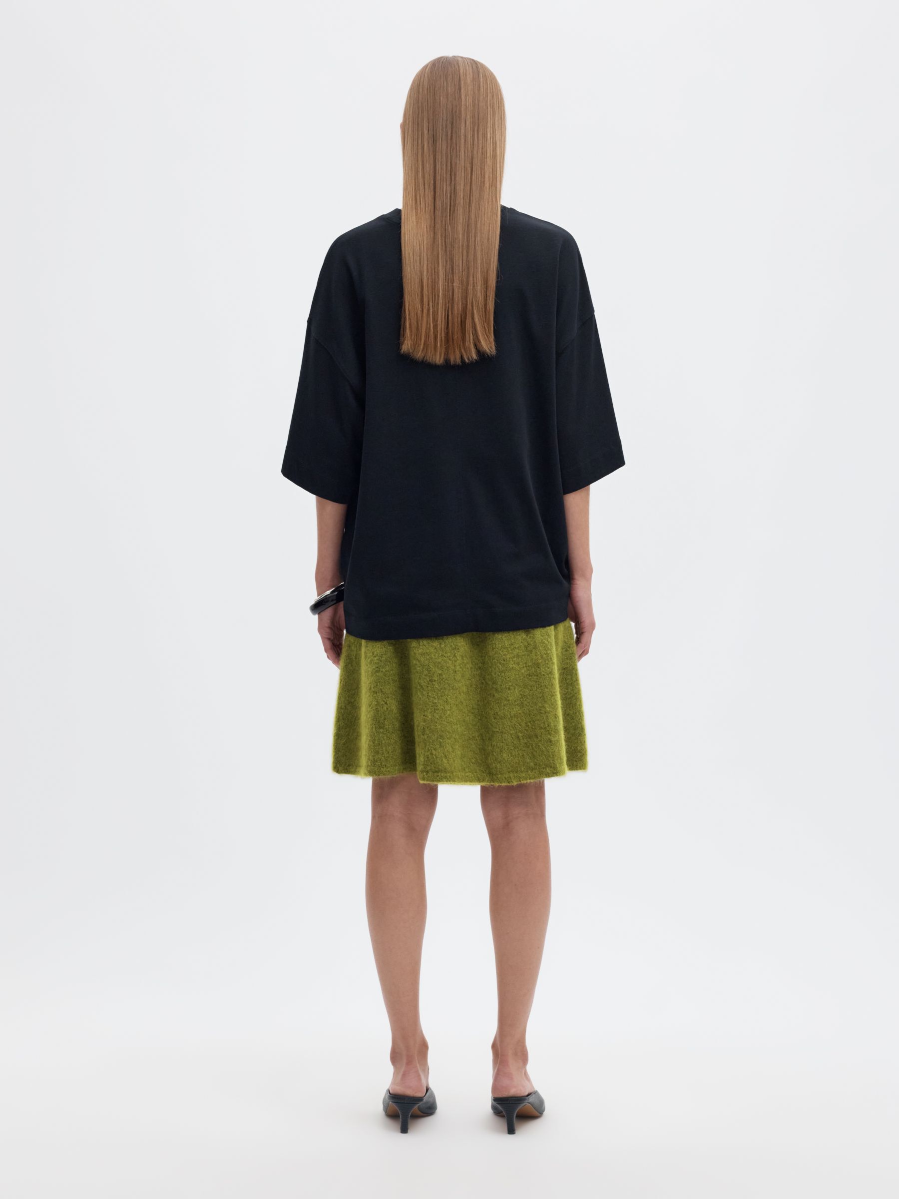 BRUSHED KNITTED SKIRT