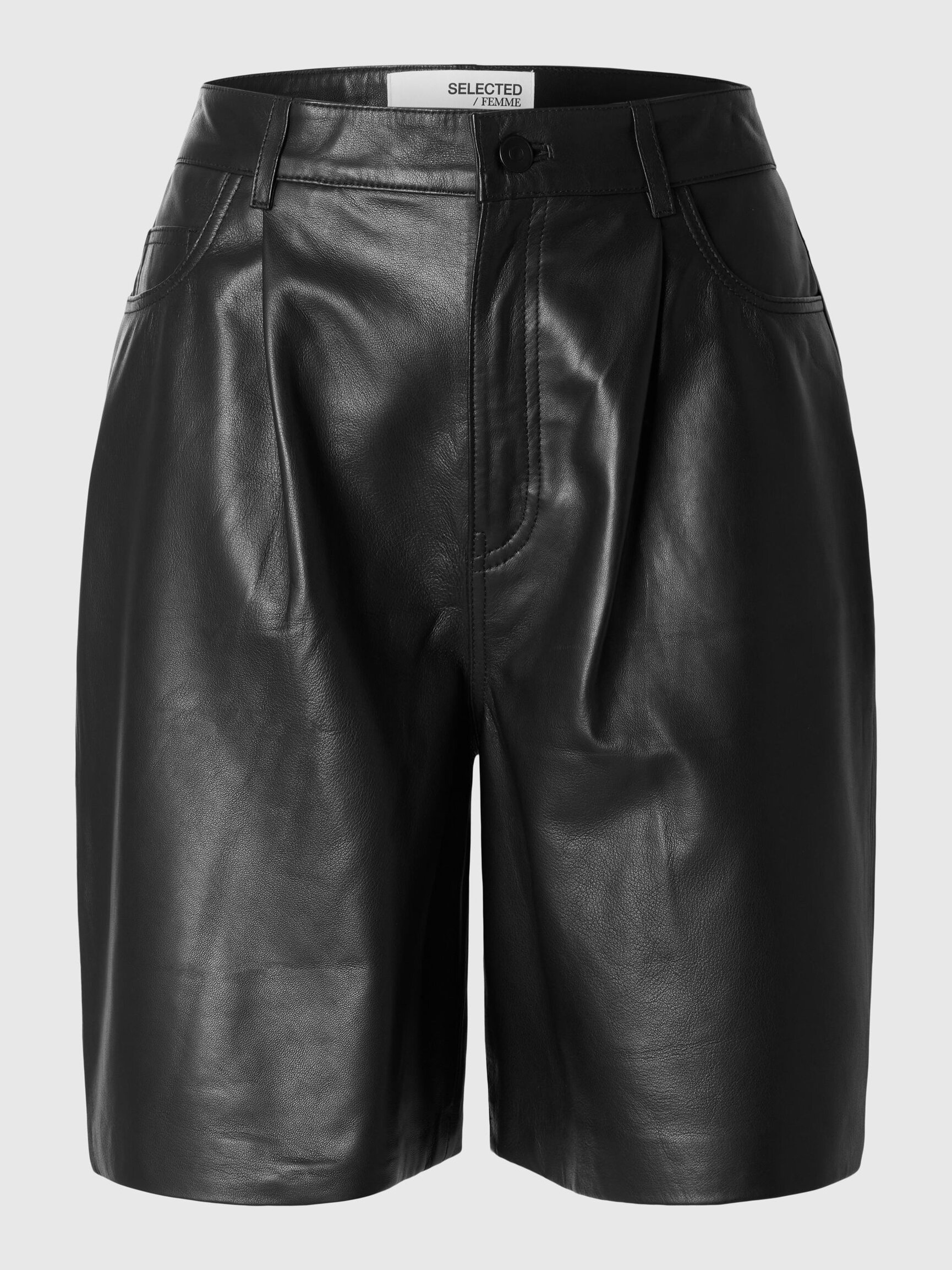 HIGH WAISTED LEATHER SHORTS