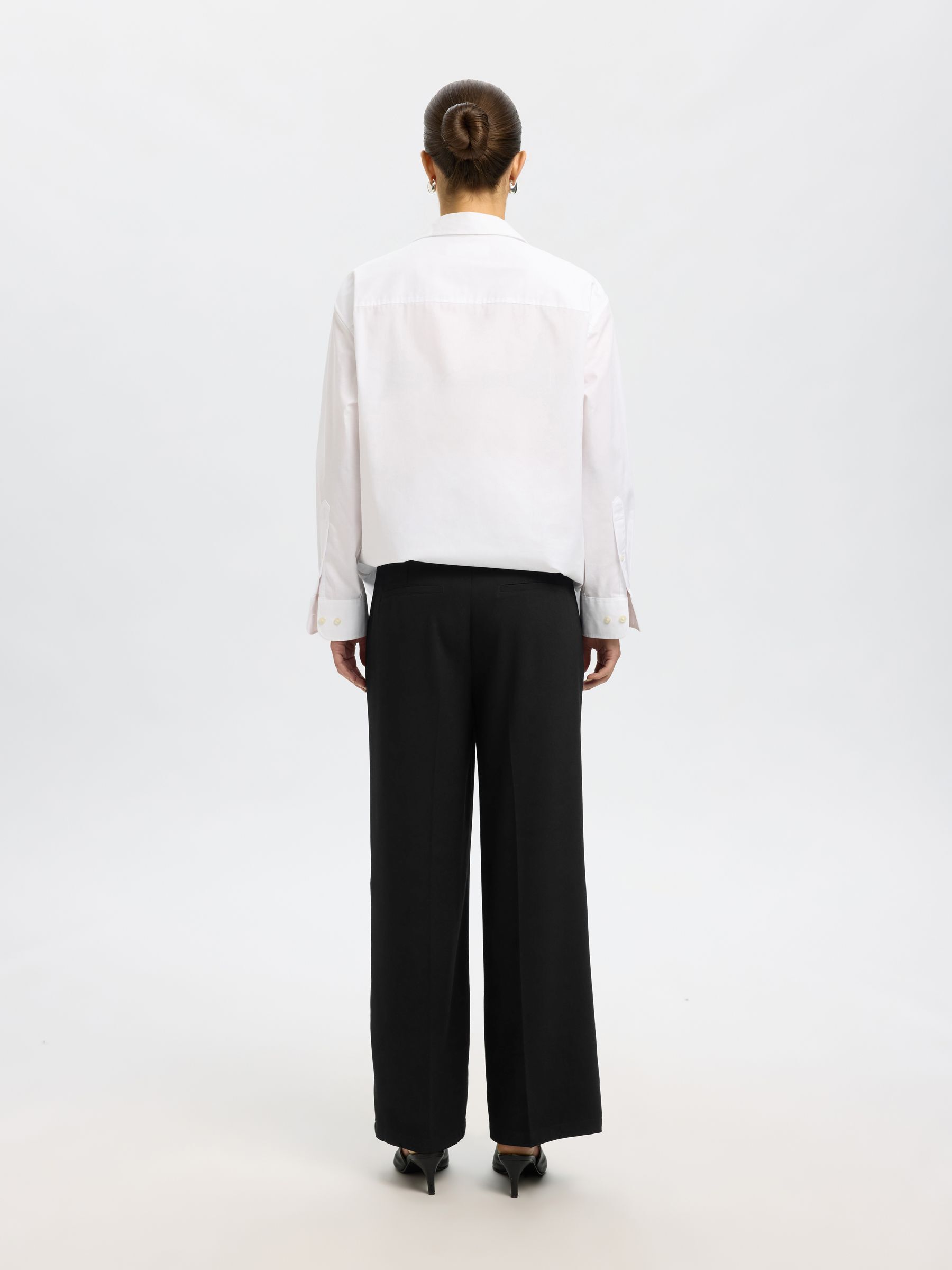 WOVEN WIDE-LEG TROUSERS
