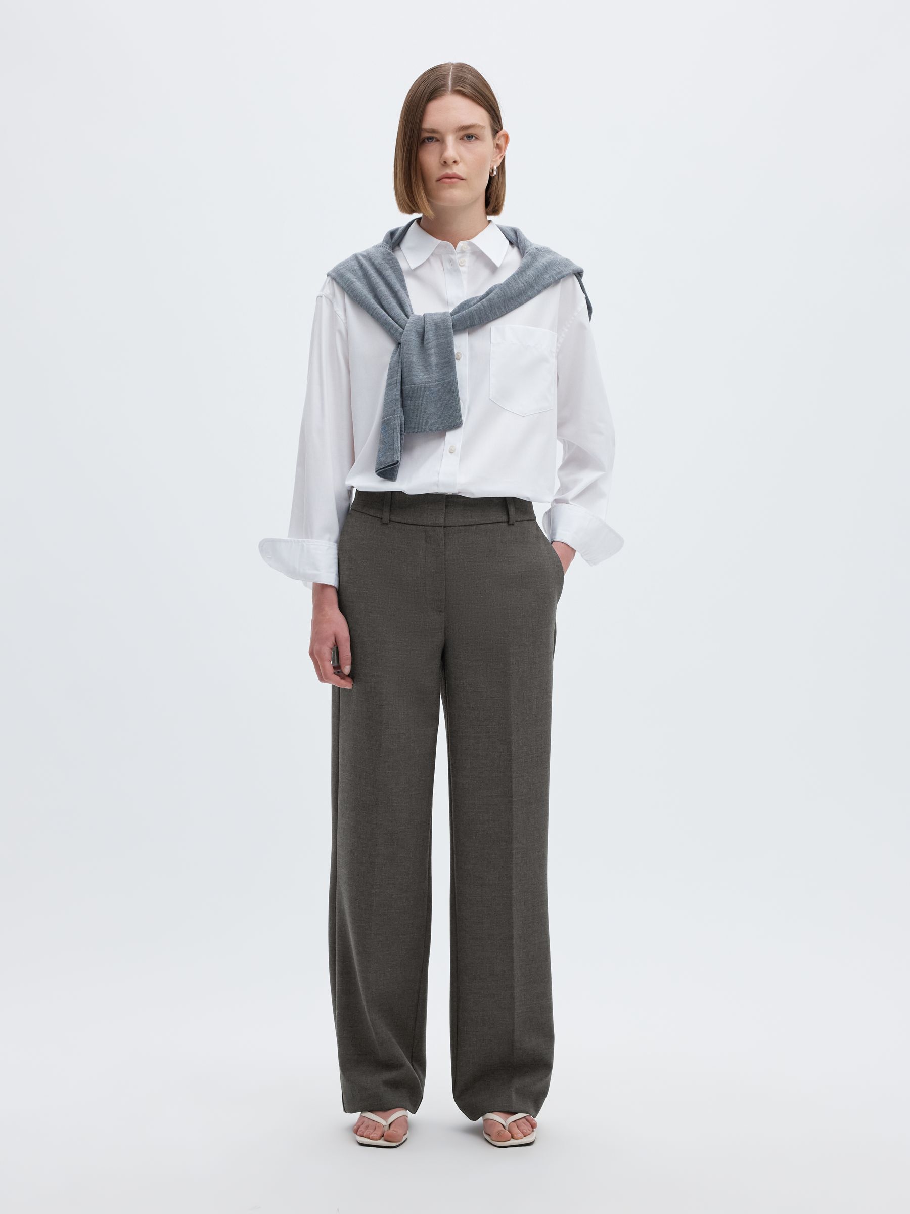 VISCOSEMIX WIDE LEG BROEK