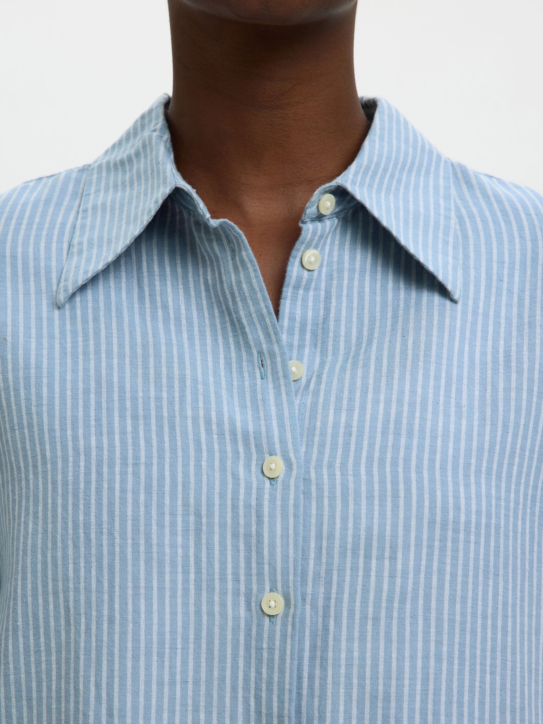 OVERSIZED LINEN-BLEND SHIRT