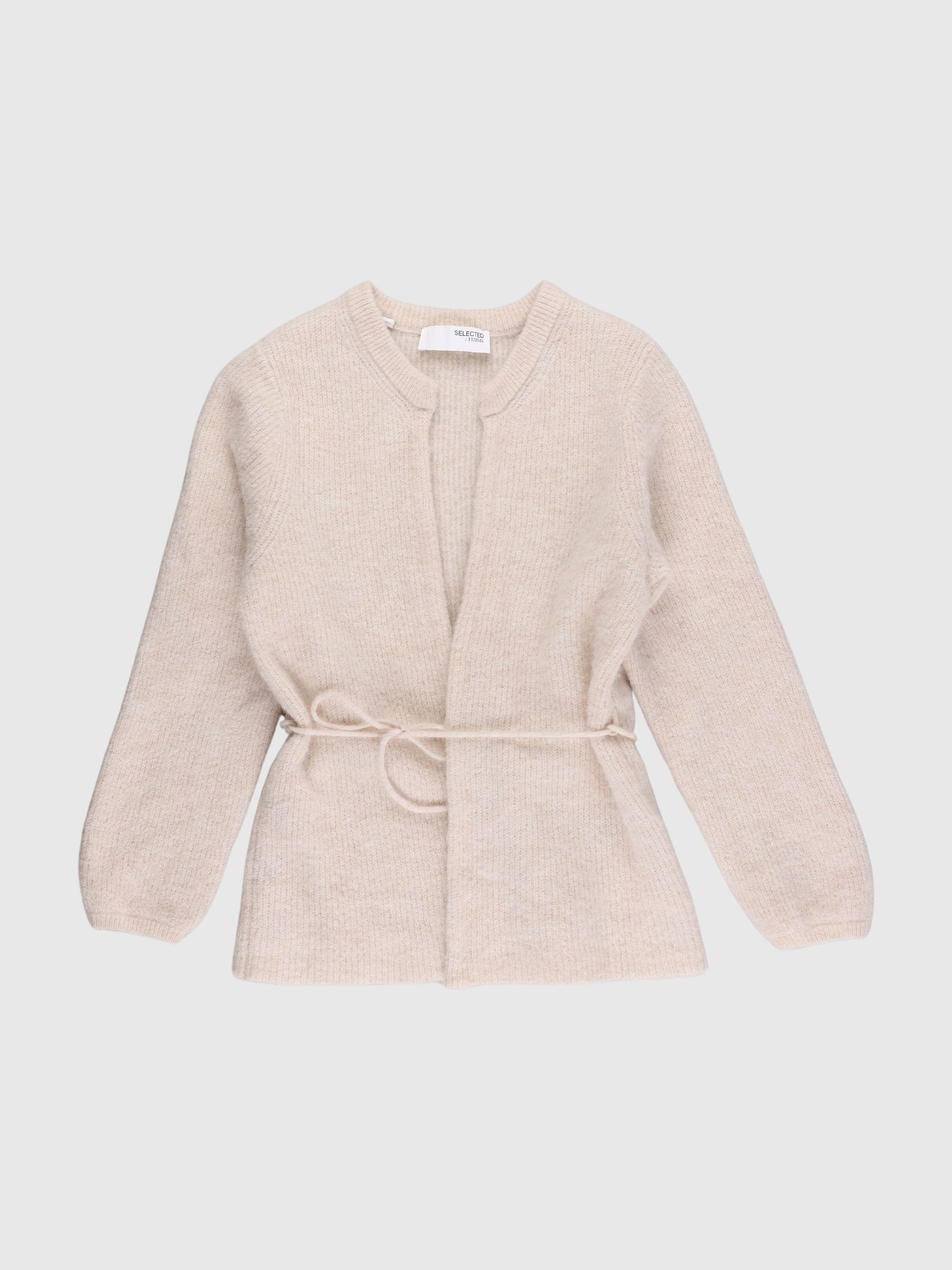 ULDBLANDING MED BÆLTE CARDIGAN