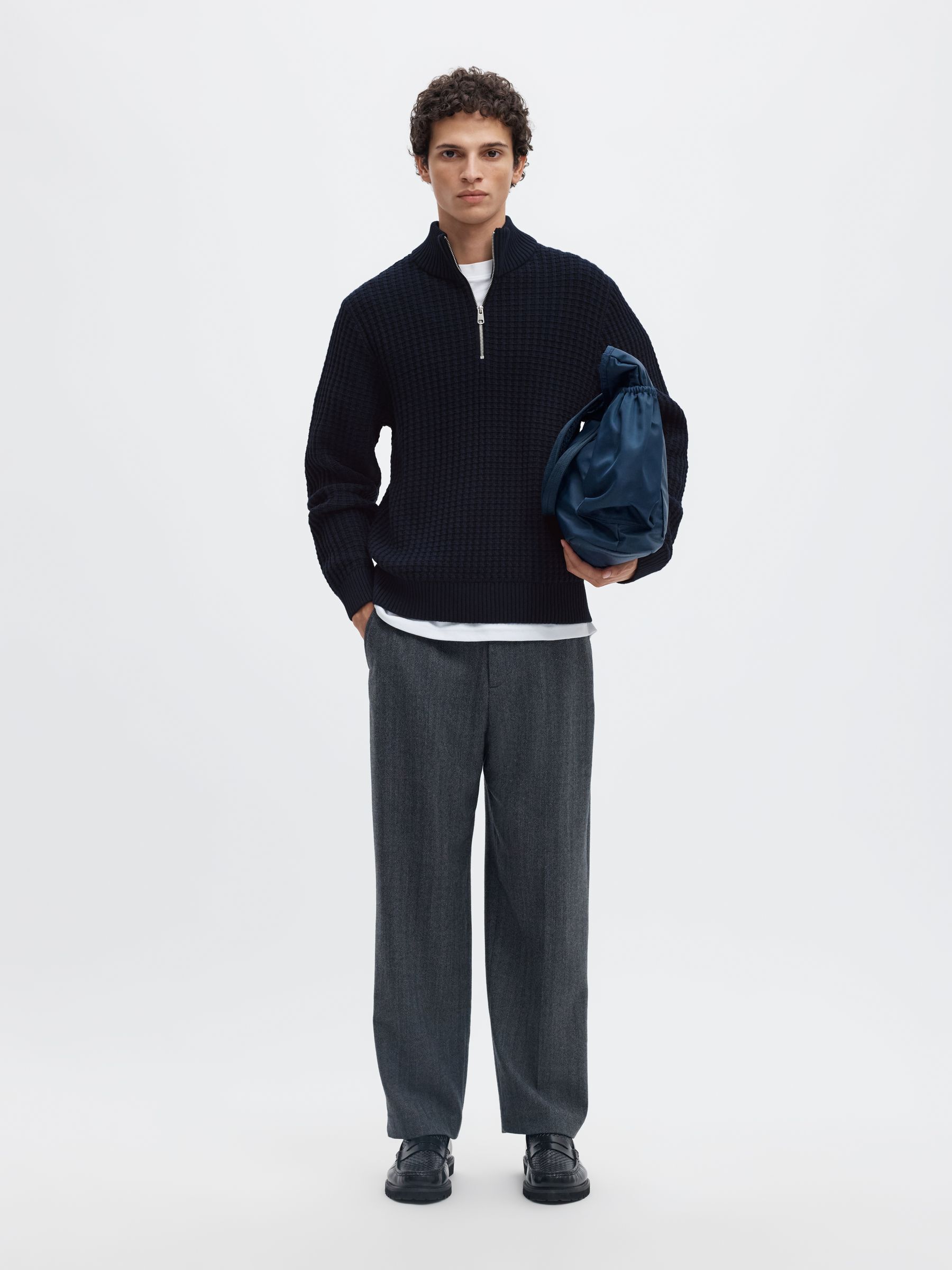 ORGANIC COTTON HALF-ZIP JUMPER