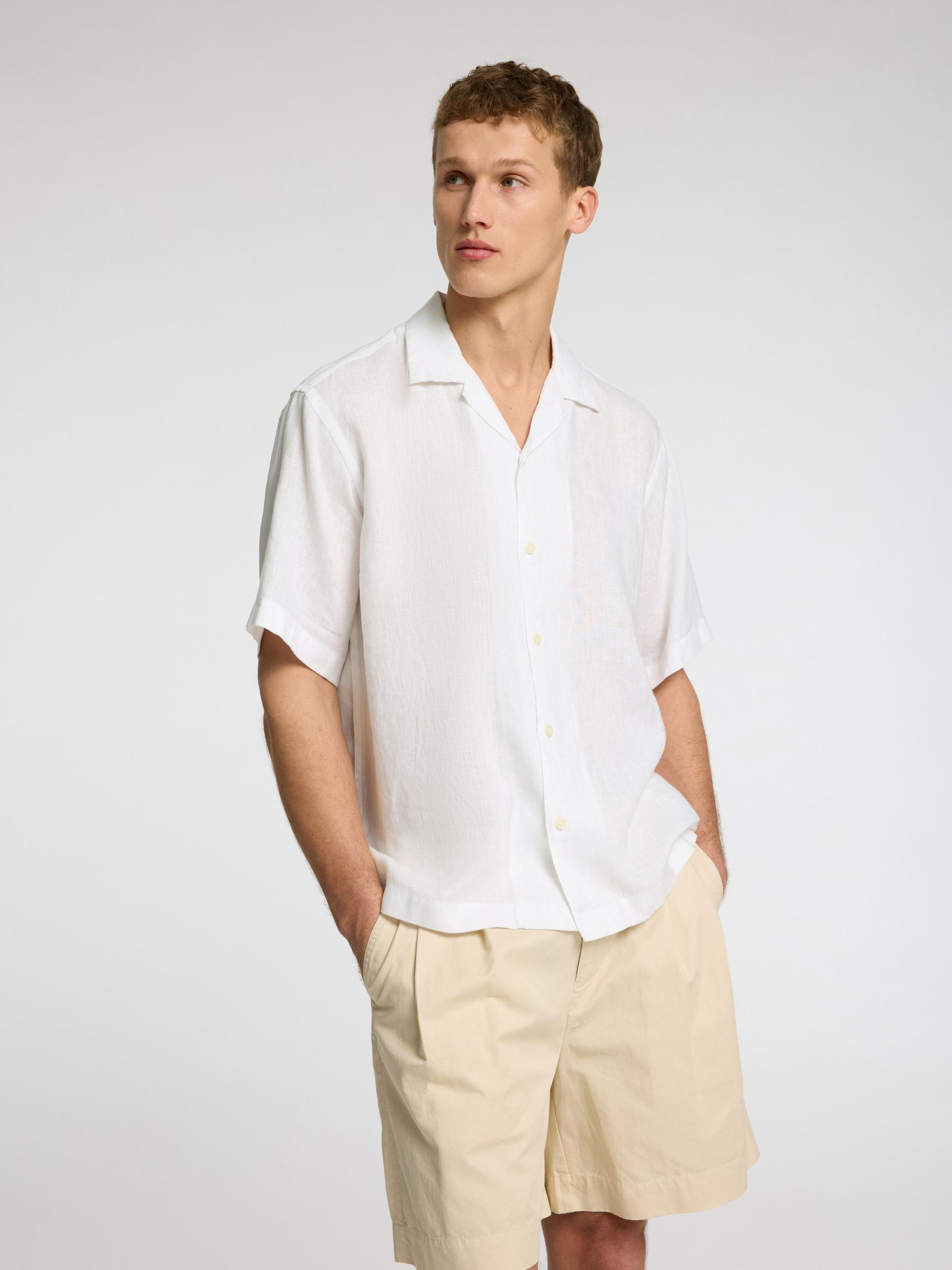 100% LINEN SHORT SLEEVED SHIRT