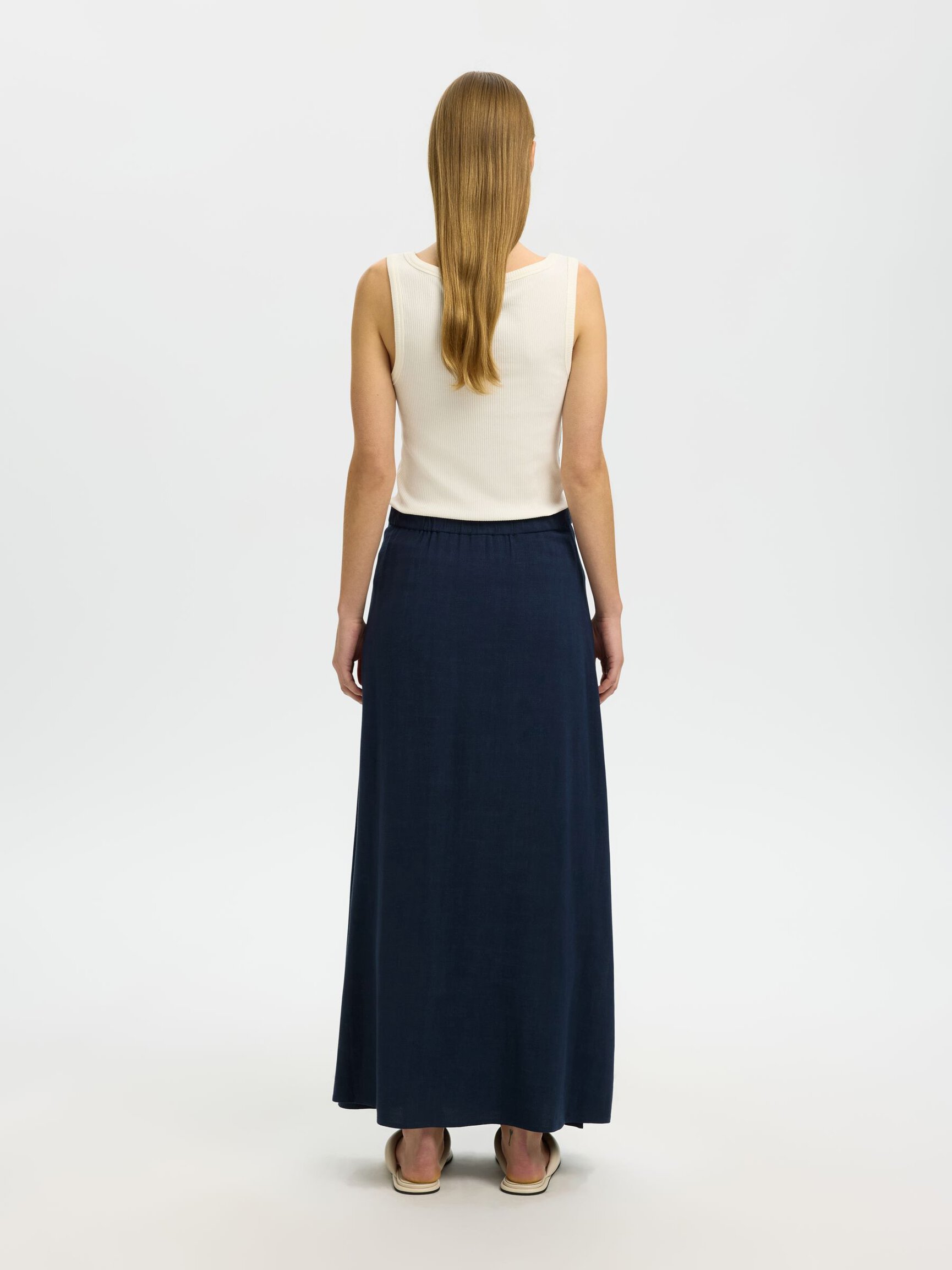 VISCOSE BLEND MAXI SKIRT