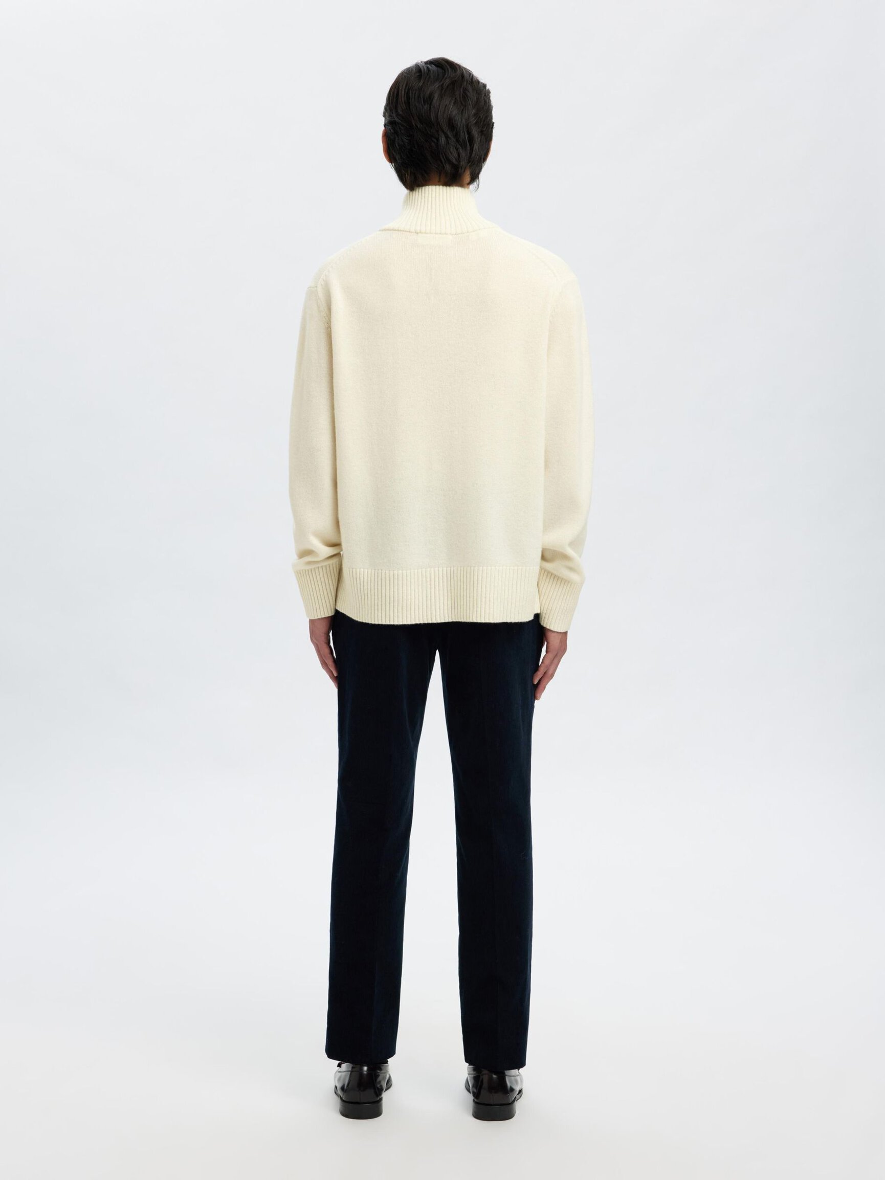 CASHMERE BLEND HALF-ZIP JUMPER