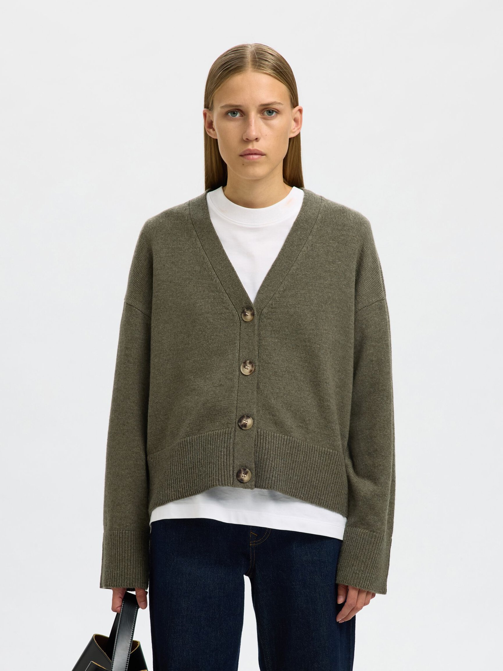 ULDBLANDING STRIKKET CARDIGAN
