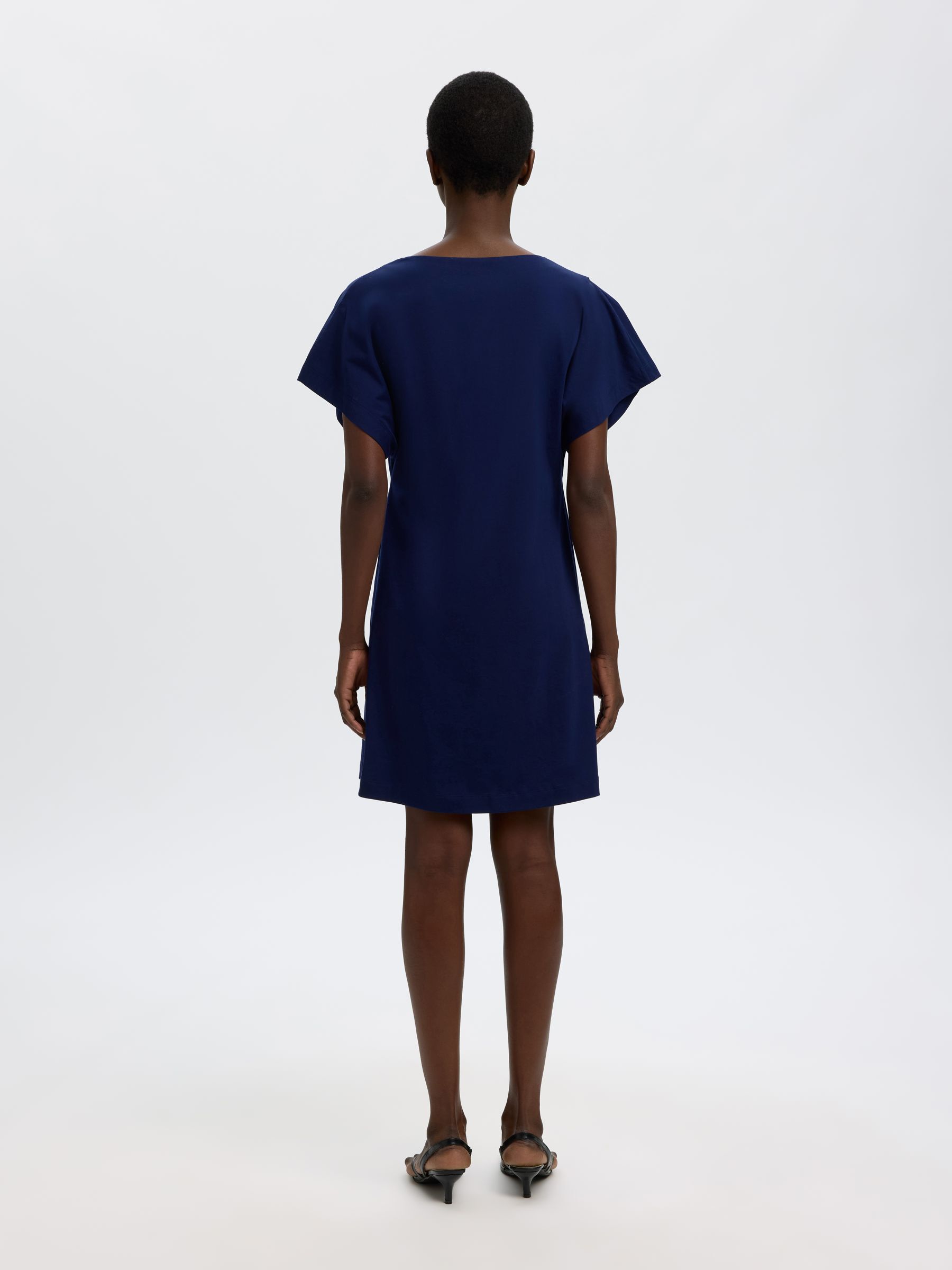 COTTON SHORT SLEEVED MINI DRESS