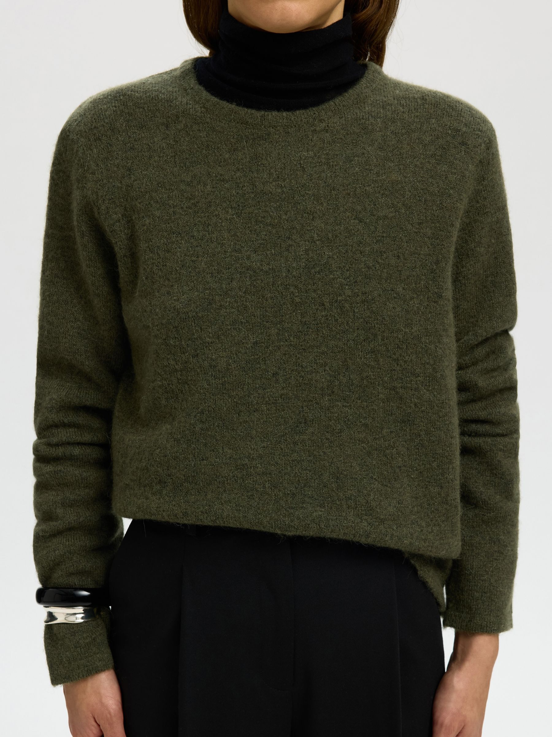 WOOL BLEND KNITTED PULLOVER