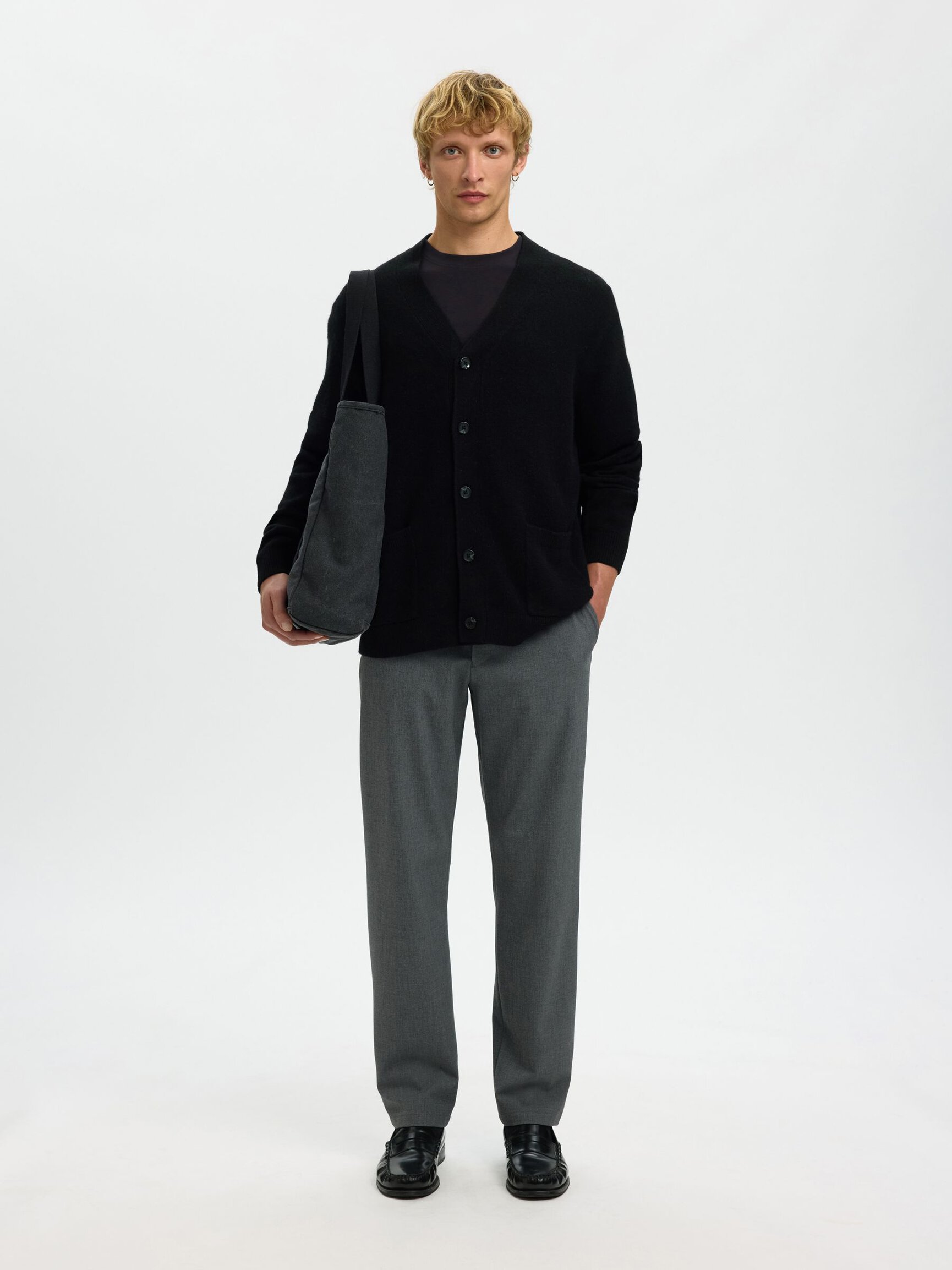 MEZCLA DE LANA CÁRDIGAN