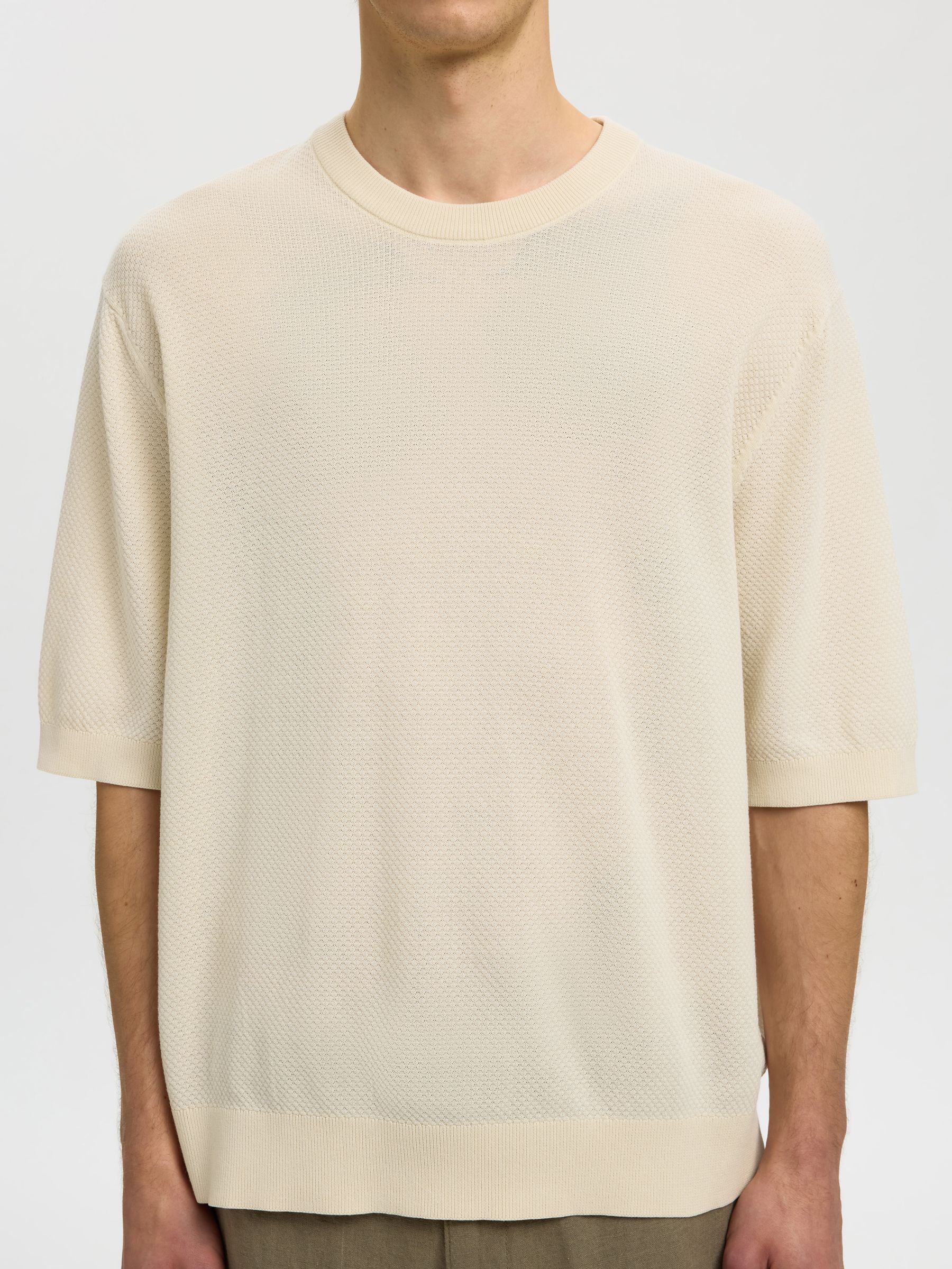 KNITTED COTTON T-SHIRT