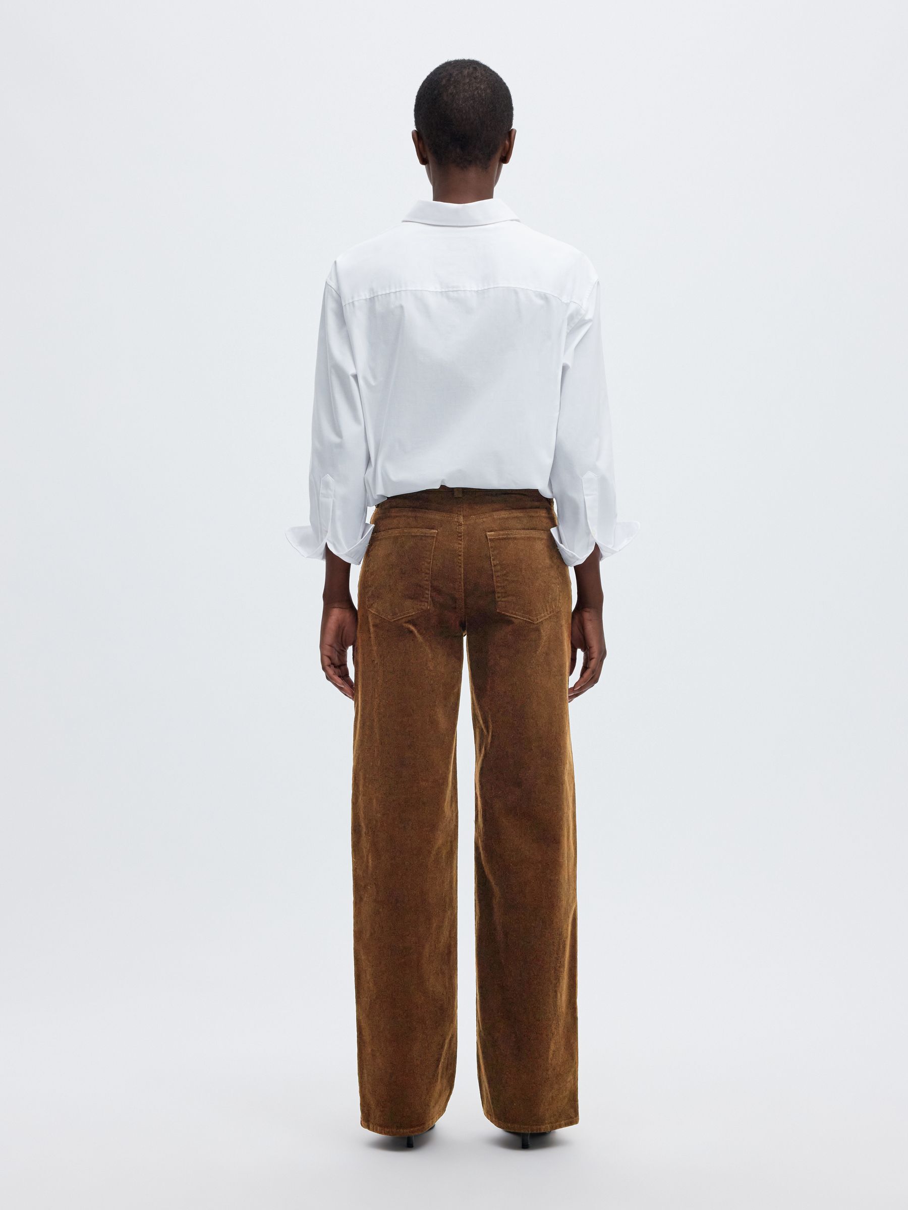 WIDE FIT CORDUROY TROUSERS
