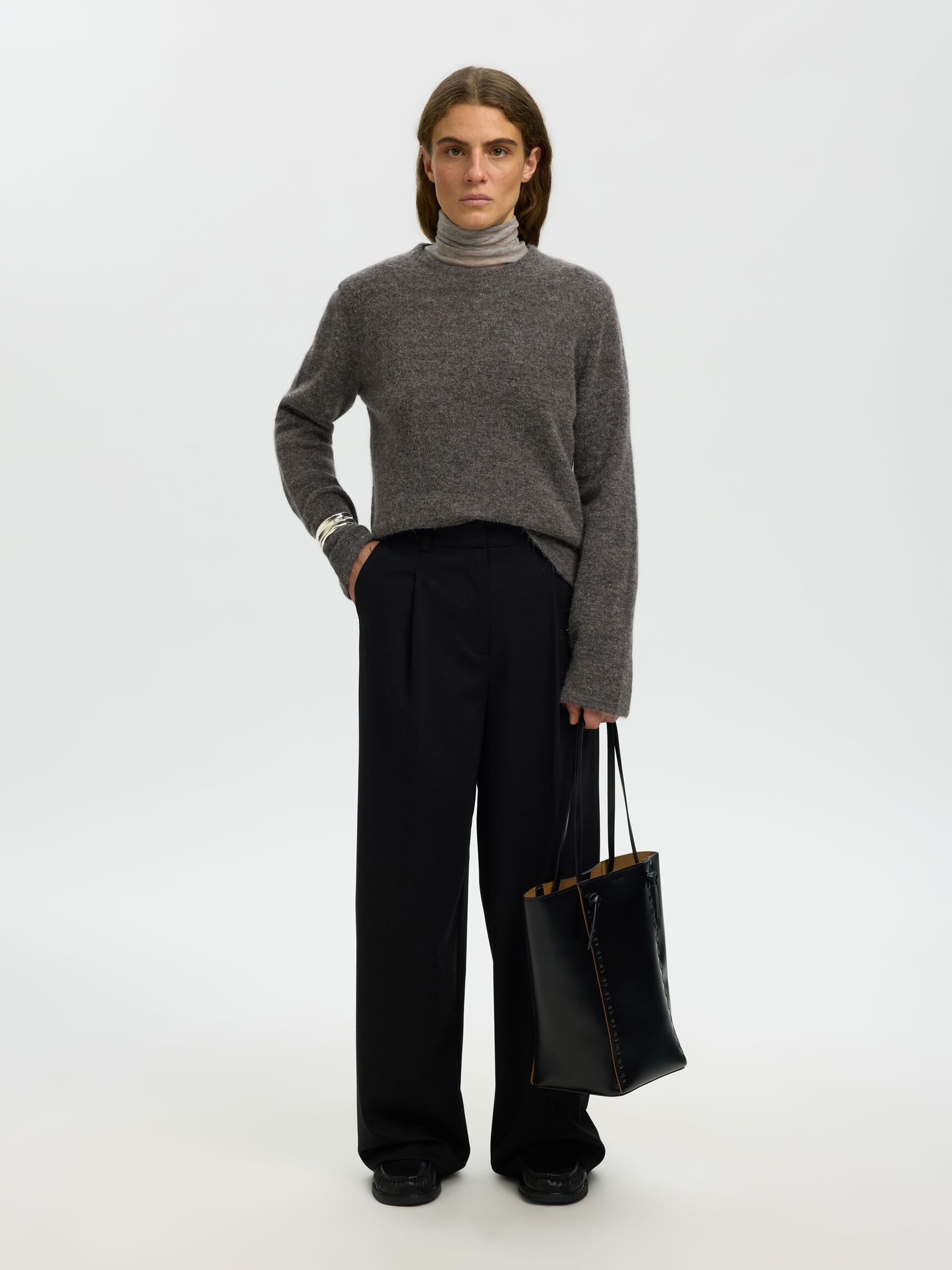 WOOL BLEND KNITTED PULLOVER